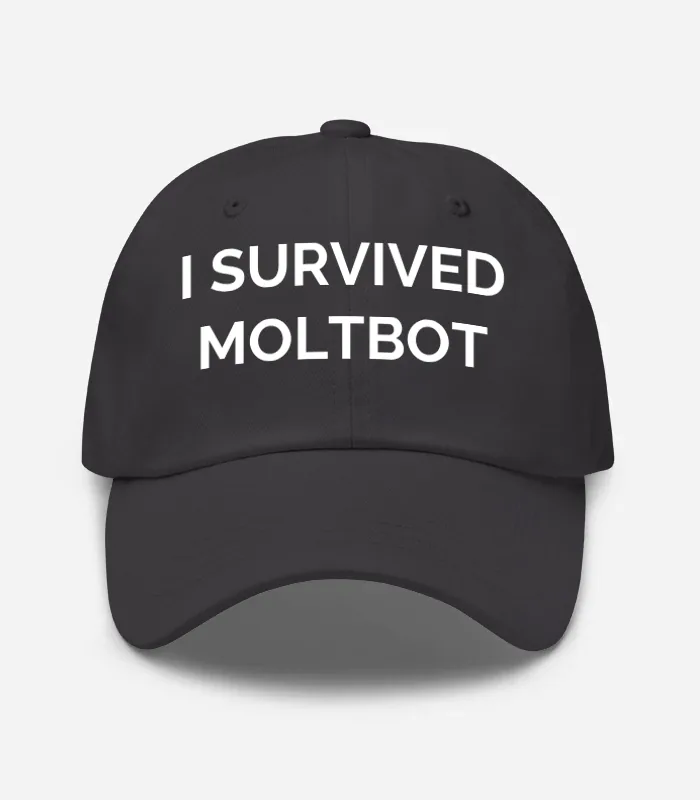 I Survived Moltbot Hat - Dark Grey
