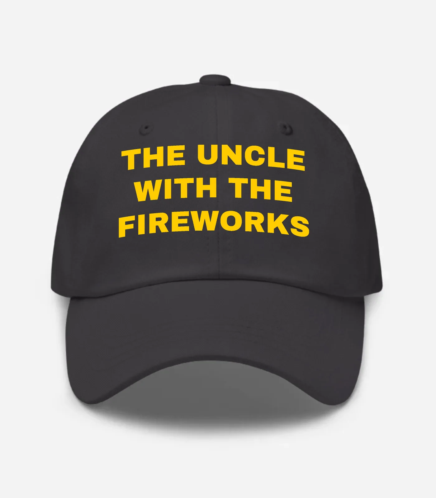 The Uncle With The Fireworks Hat - Dark Grey