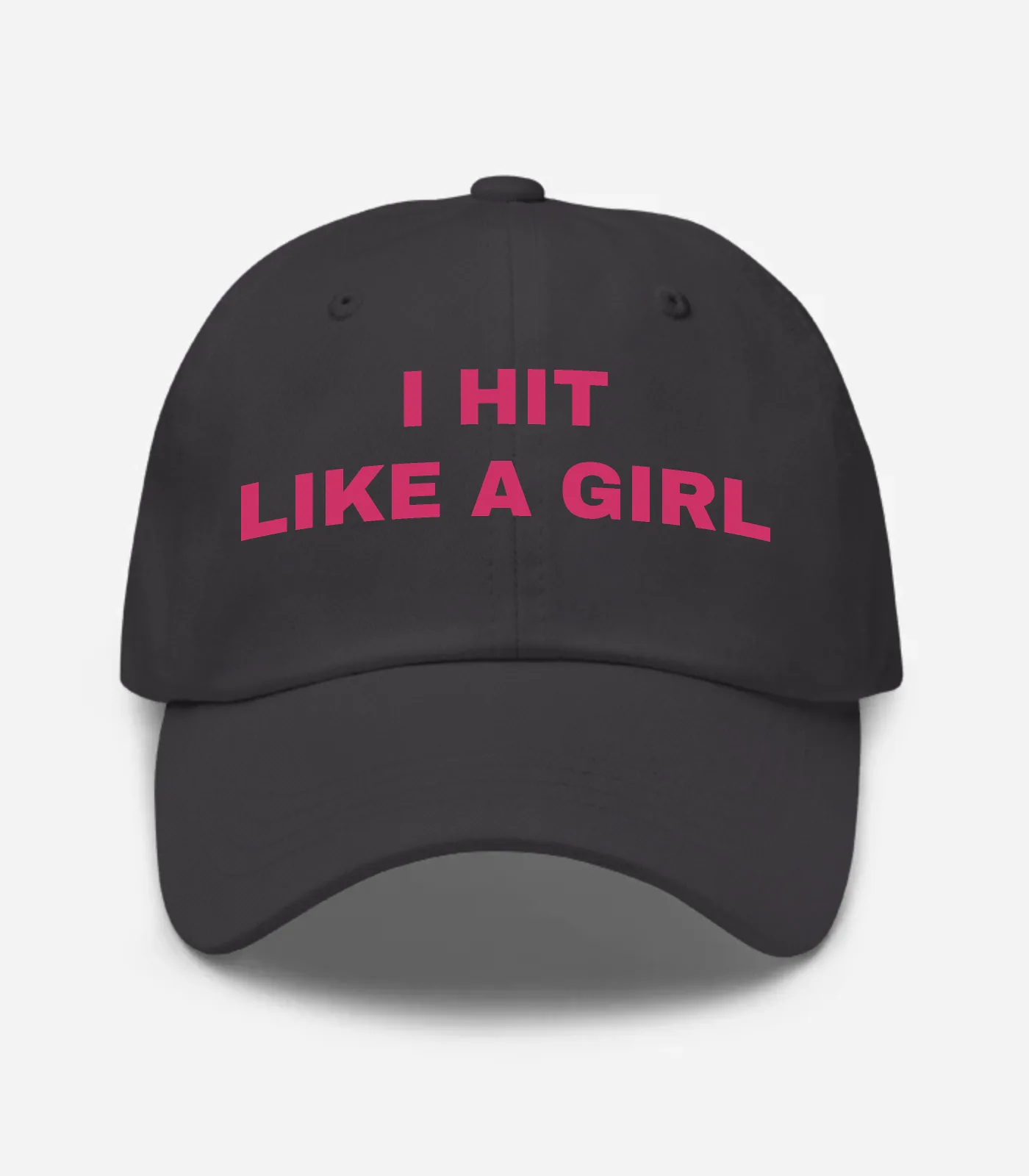 I Hit Like A Girl Hat - Dark Grey