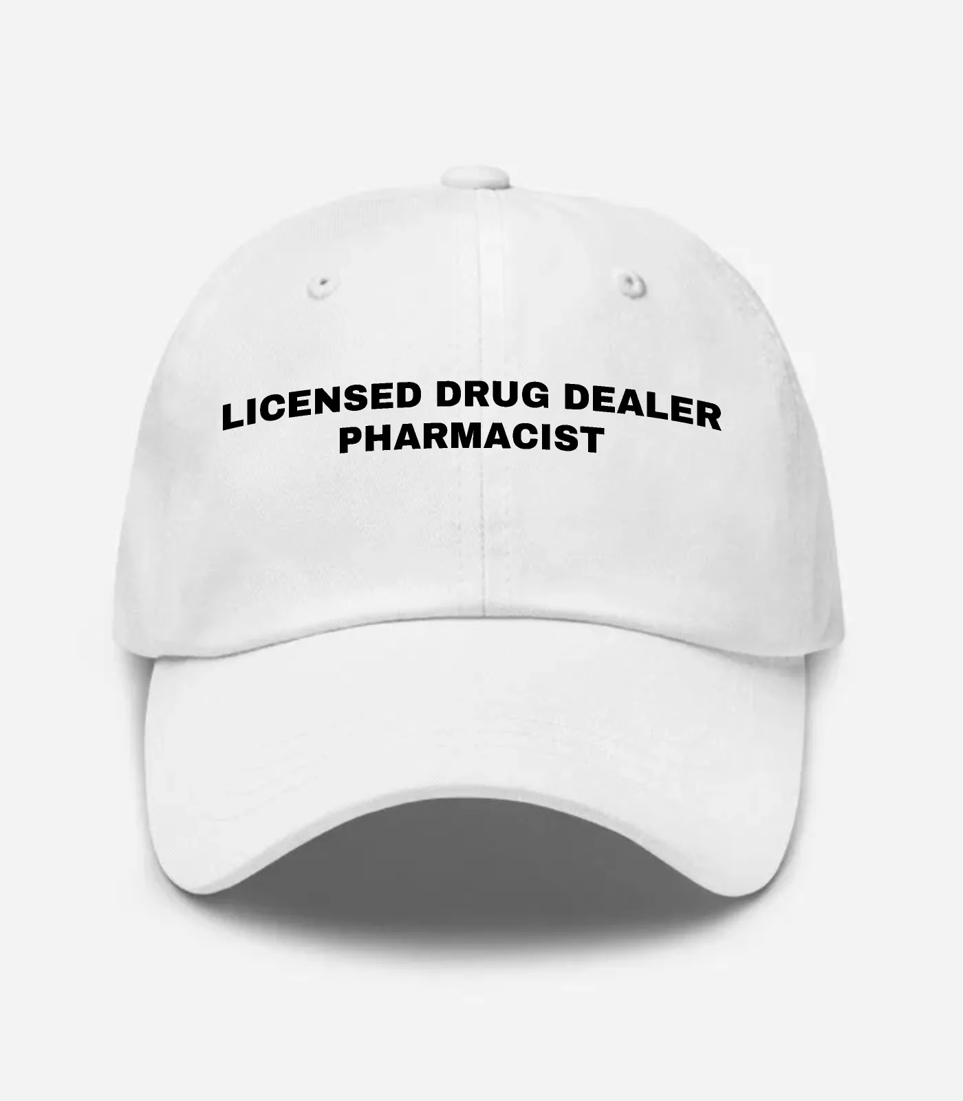 Licensed Drug Dealer Pharmacist Hat - White