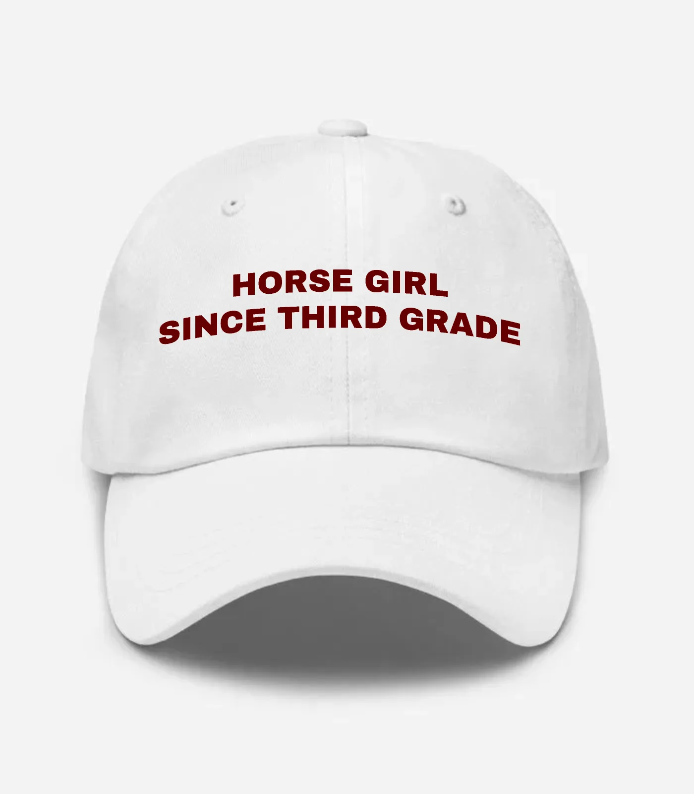 Horse Girl Since Third Grade Hat - White