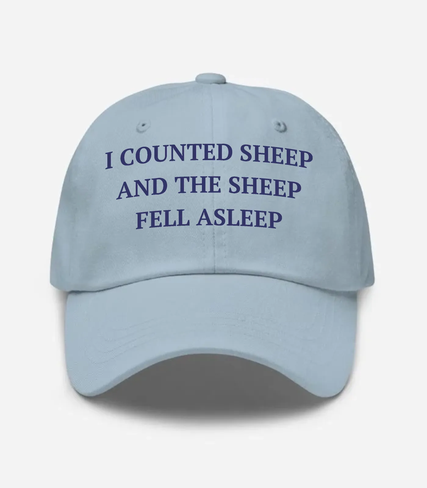 I Counted Sheep And The Sheep Fell Asleep Hat - Light Blue