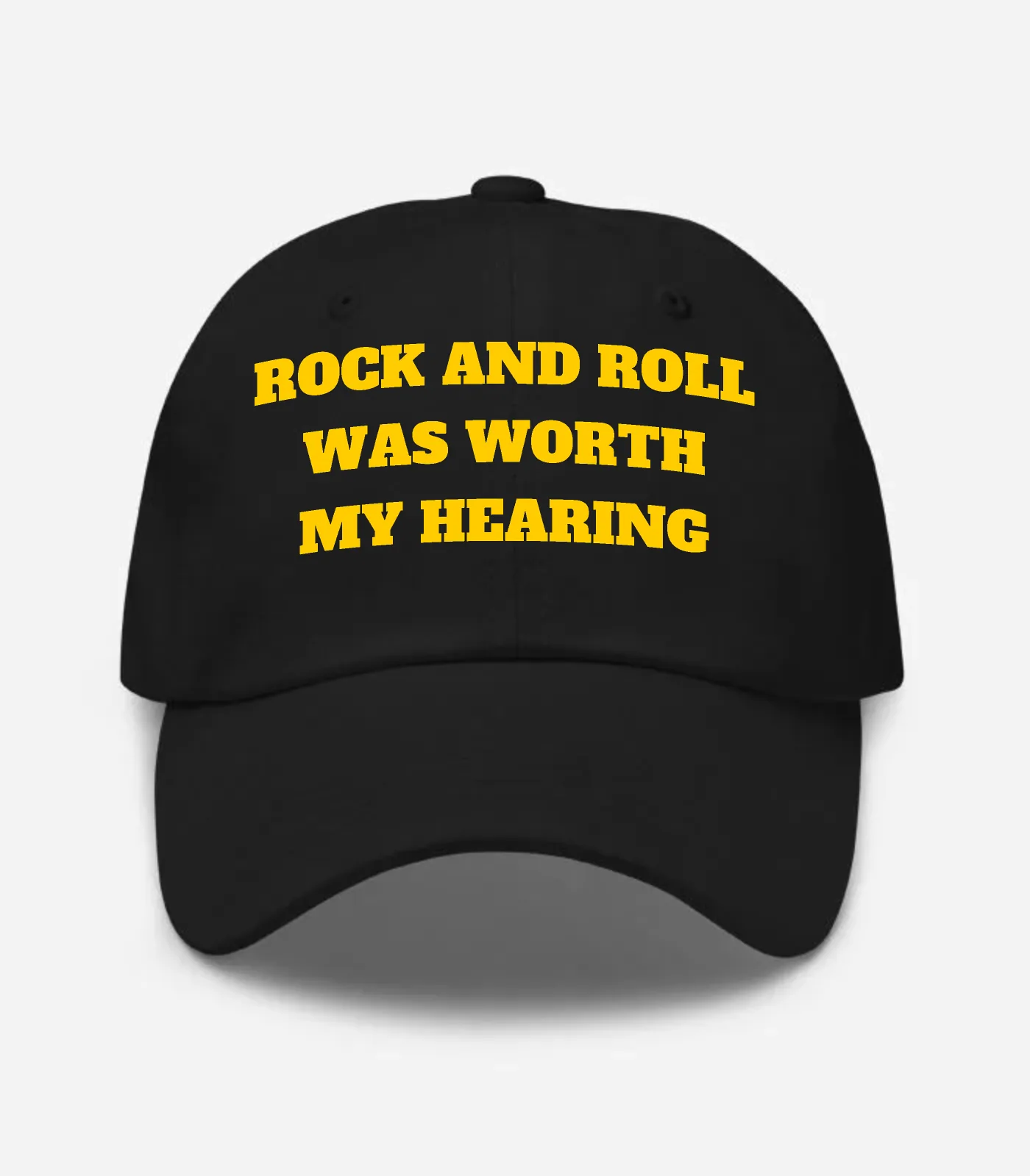 Rock And Roll Was Worth My Hearing Hat - Black