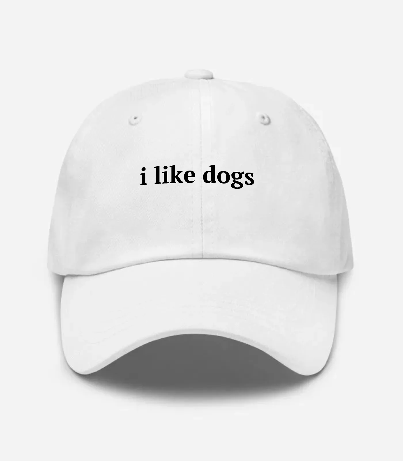 I Like Dogs Hat - White