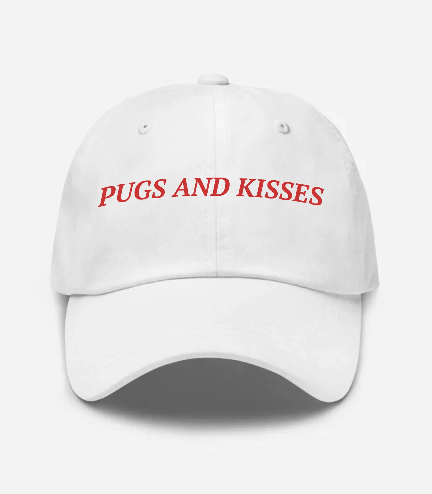 Pugs And Kisses Hat - White