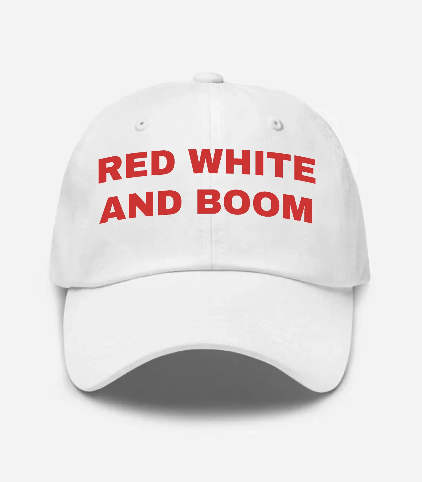 Red White And Boom Hat - White