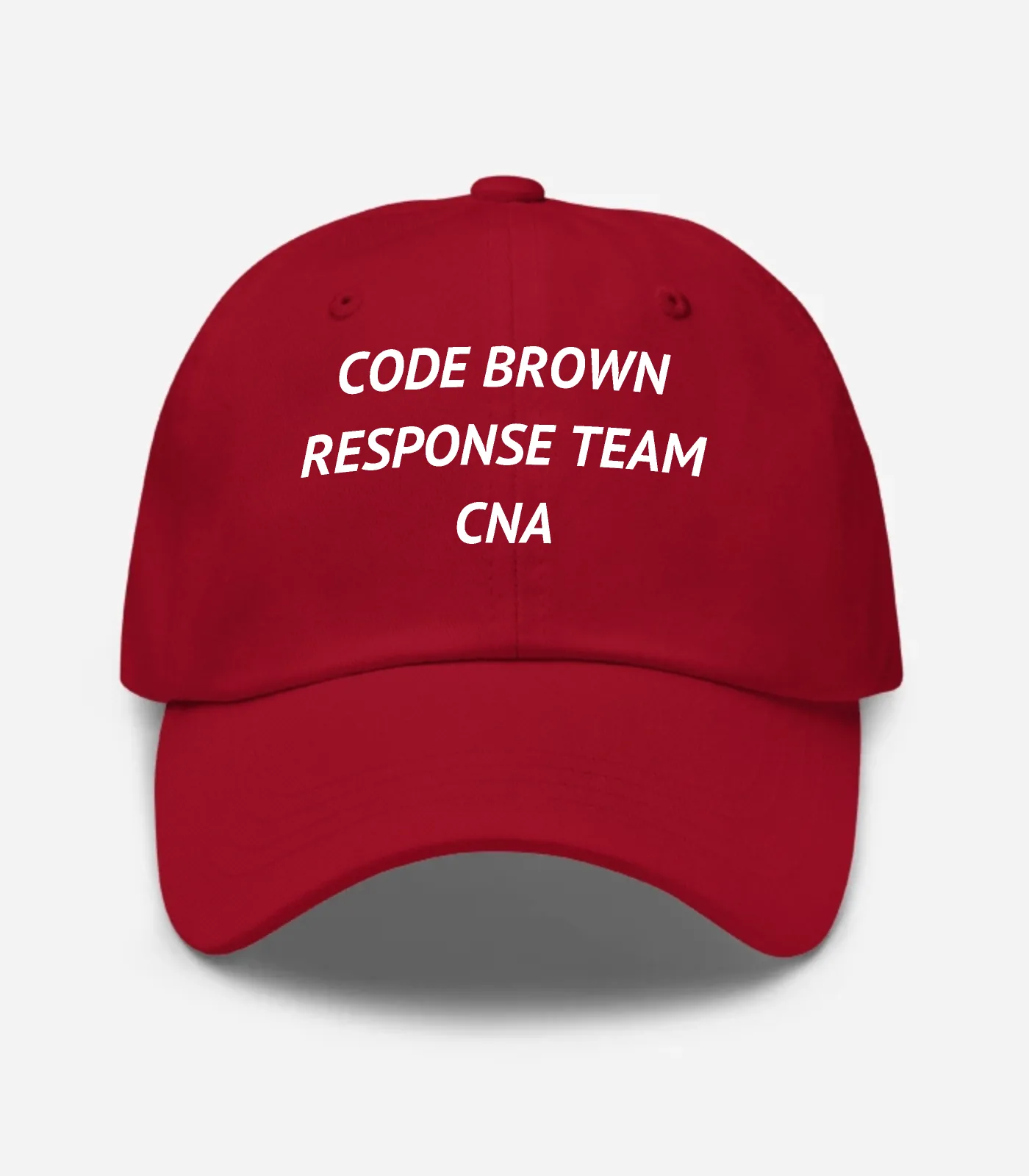 Code Brown Response Team Cna Hat - Cranberry