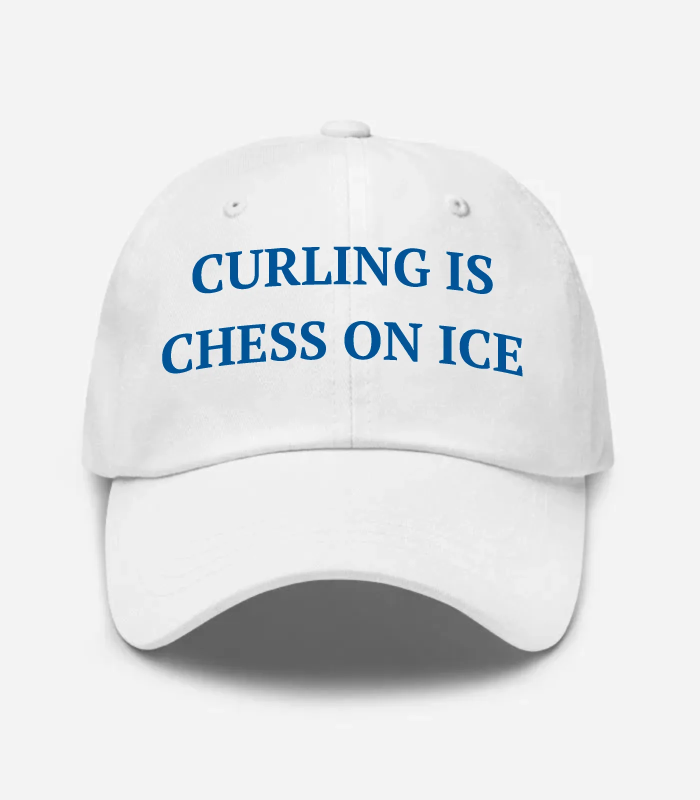 Curling Is Chess On Ice Hat - White
