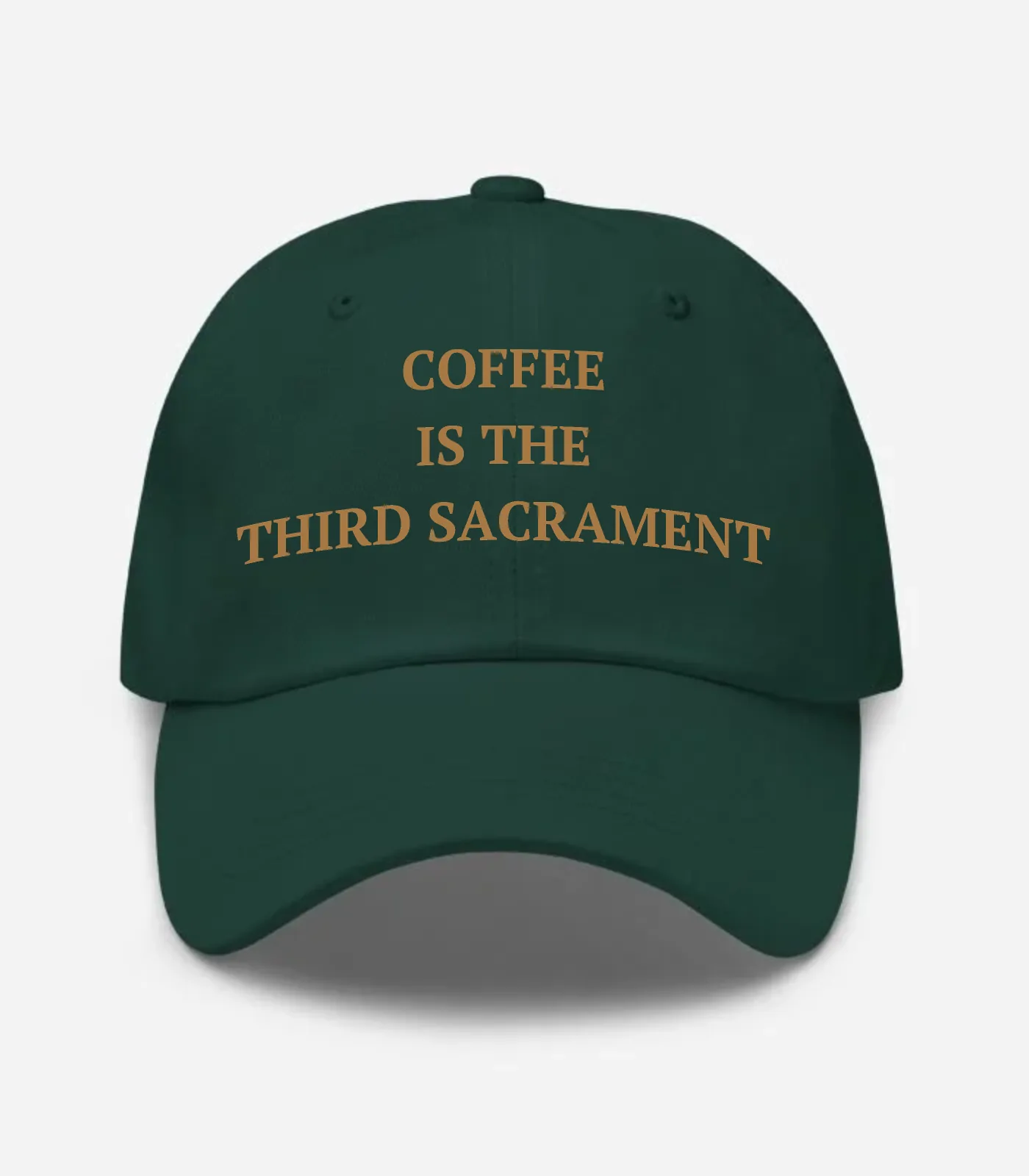 Coffee Is The Third Sacrament Hat - Spruce