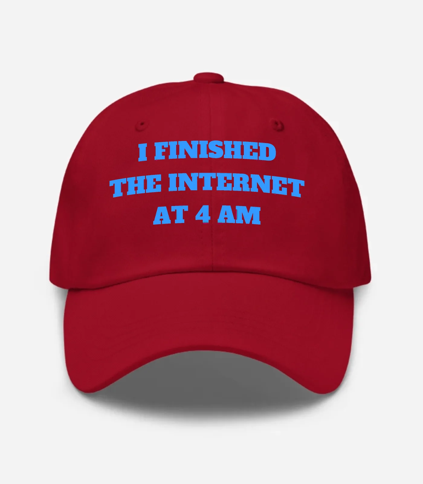 I Finished The Internet At 4 Am Hat - Cranberry