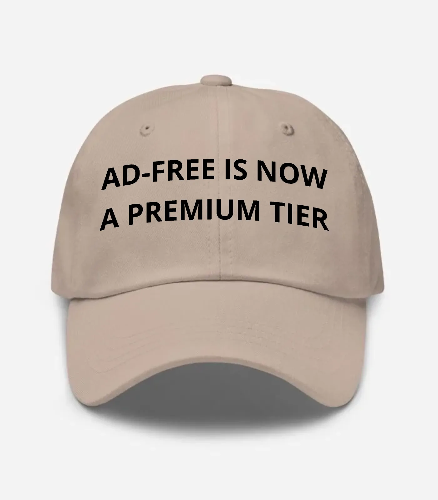 Ad-free Is Now A Premium Tier Hat - Stone