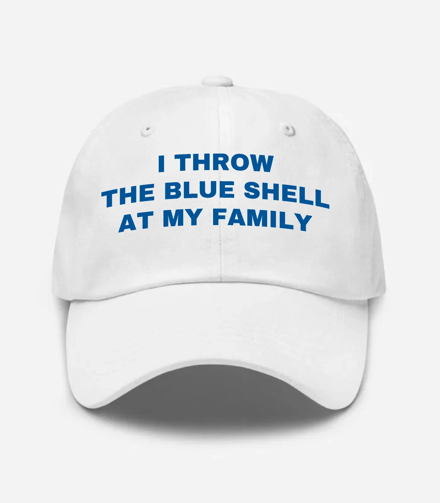 I Throw The Blue Shell At My Family Hat - White