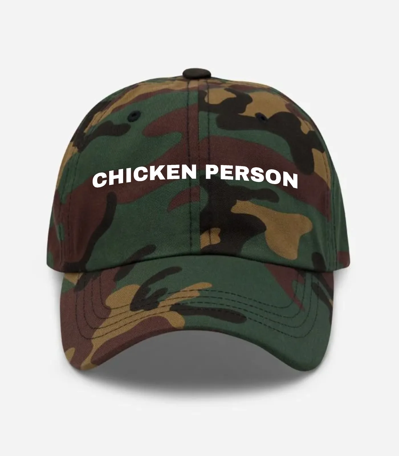 Chicken Person Hat - Green Camo