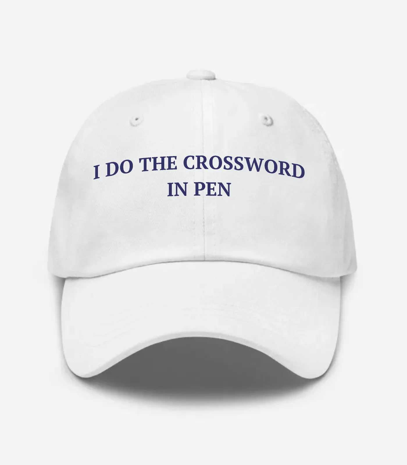 I Do The Crossword In Pen Hat - White