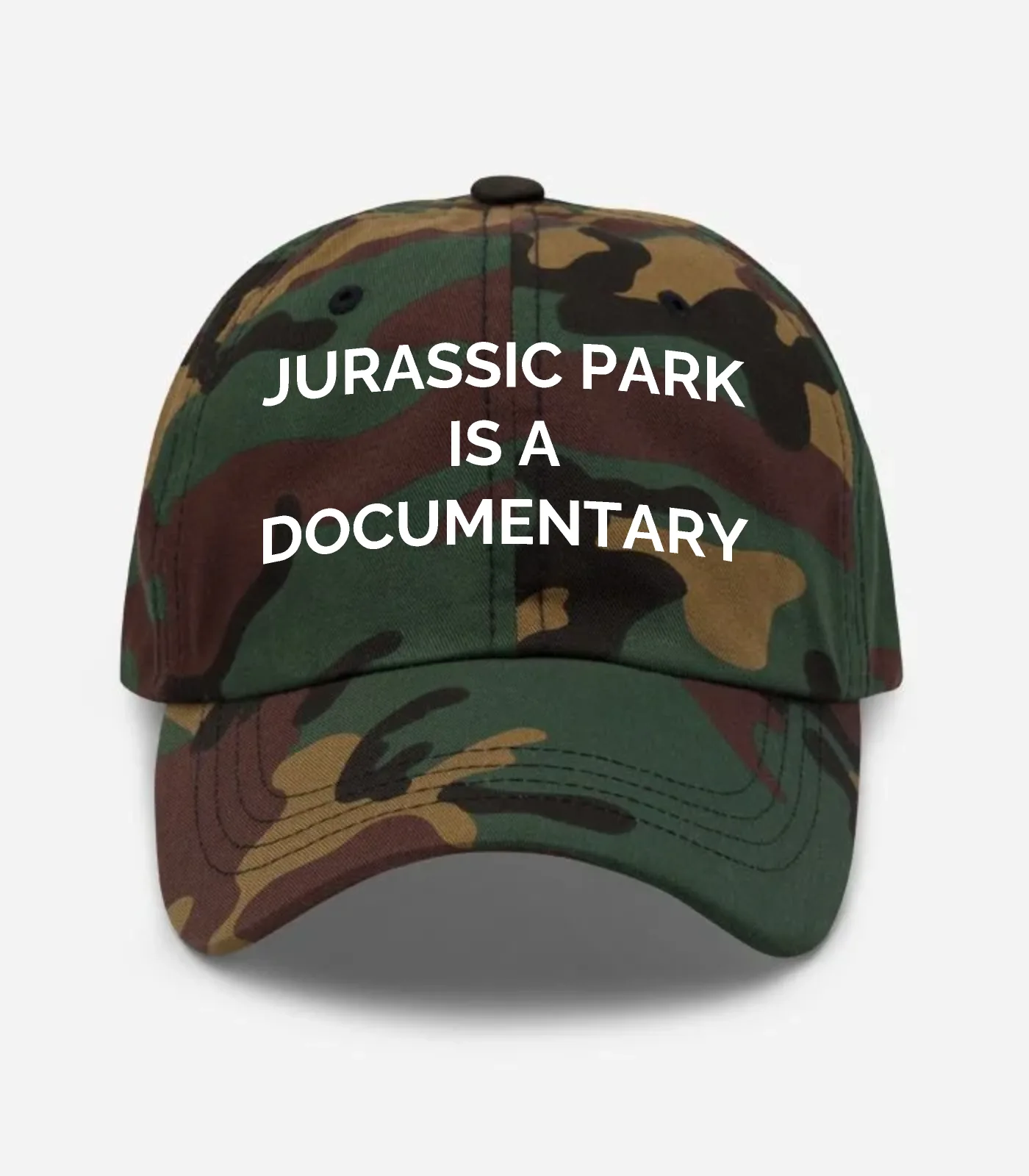 Jurassic Park Is A Documentary Hat - Green Camo