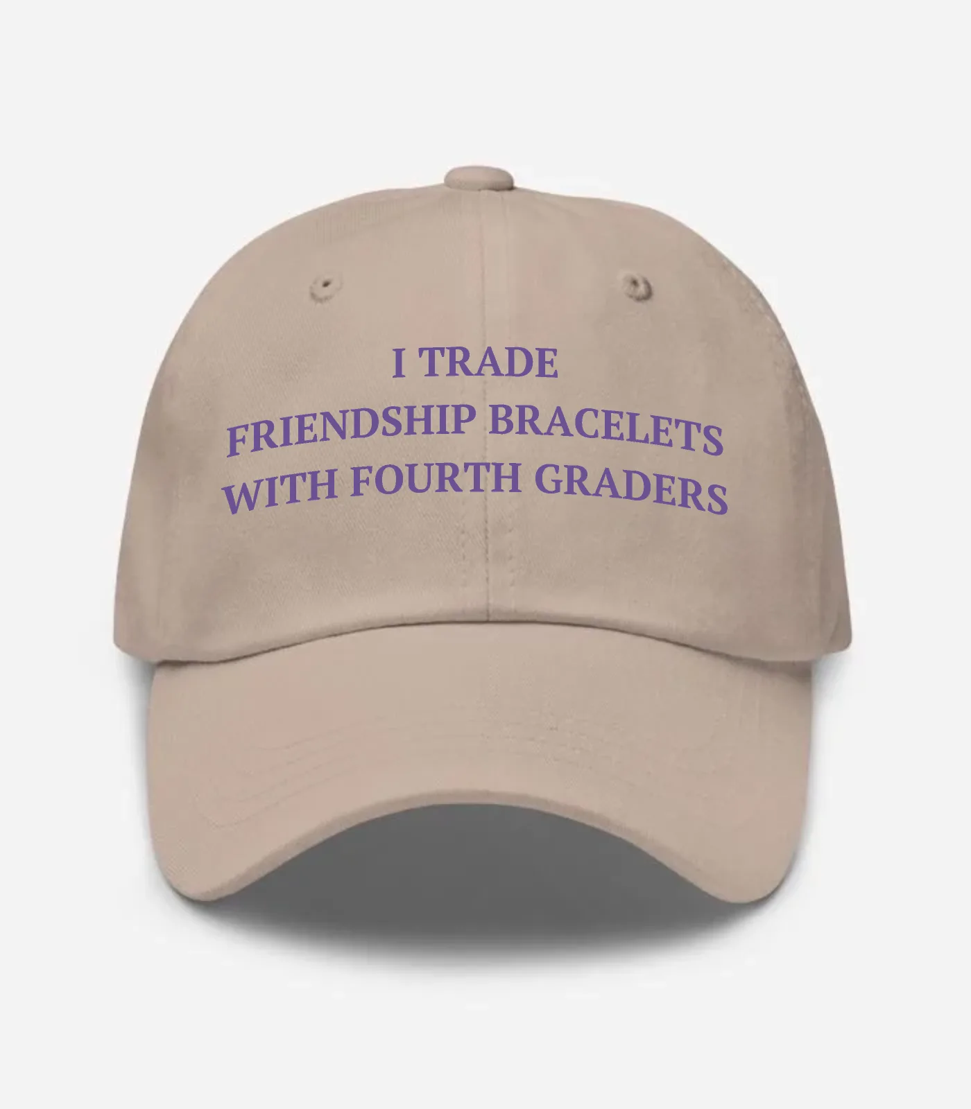 I Trade Friendship Bracelets With Fourth Graders Hat - Stone