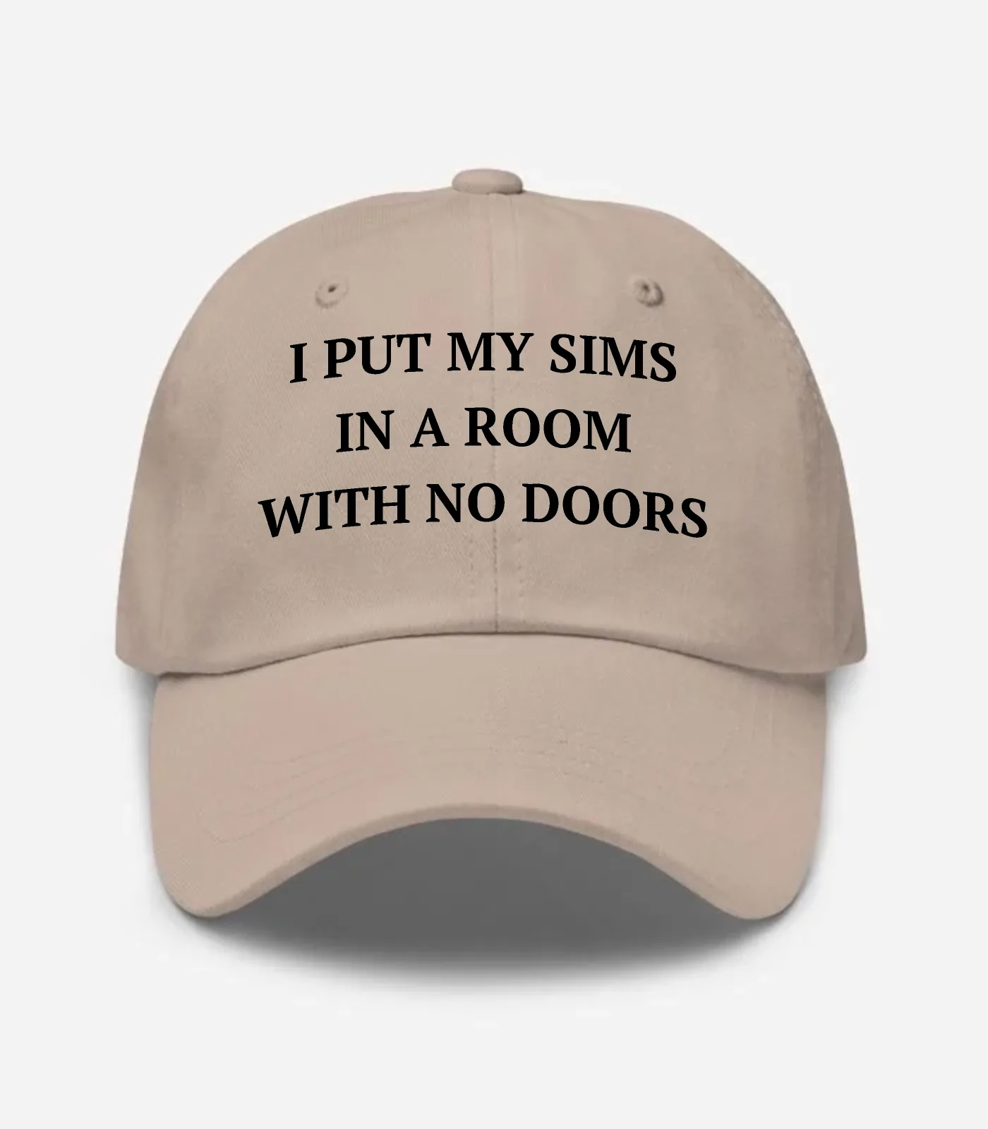 I Put My Sims In A Room With No Doors Hat - Stone
