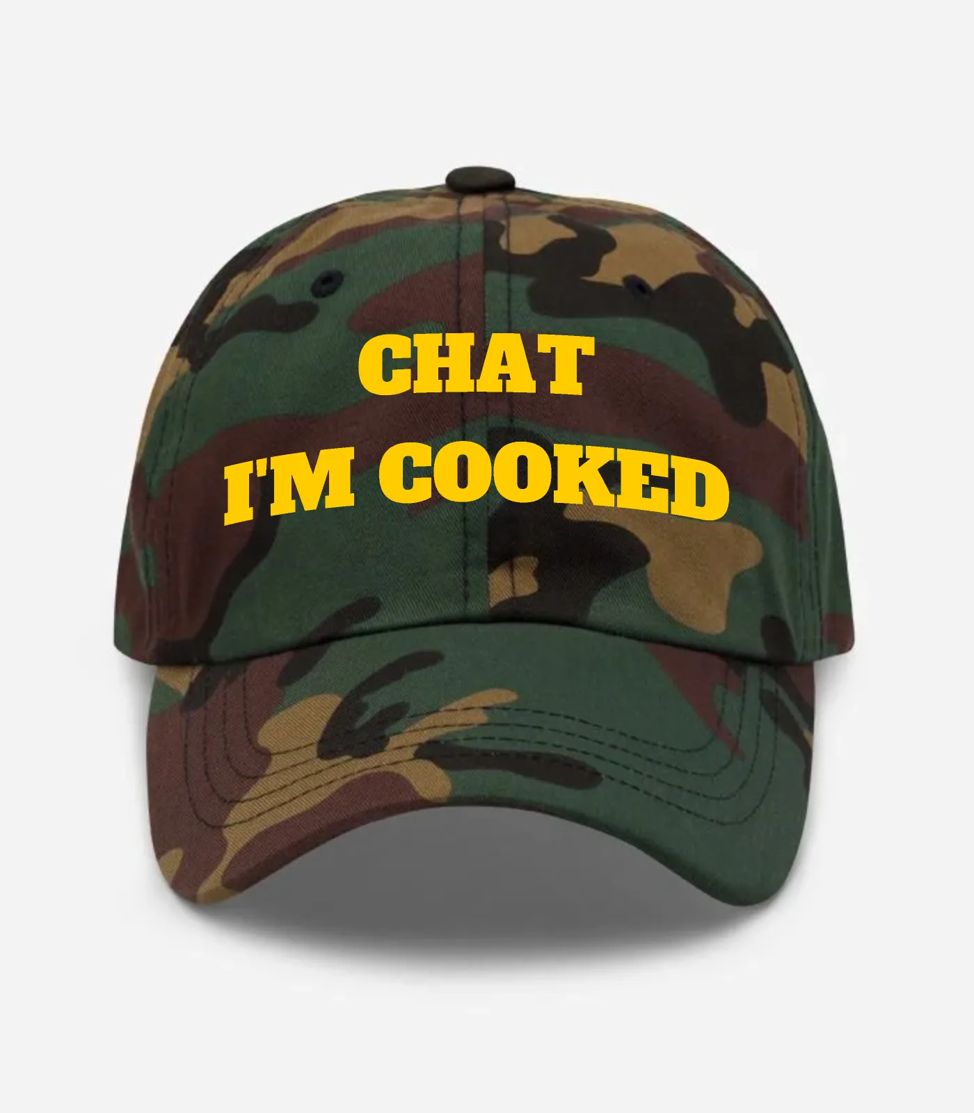 Chat I'm Cooked Hat - Green Camo