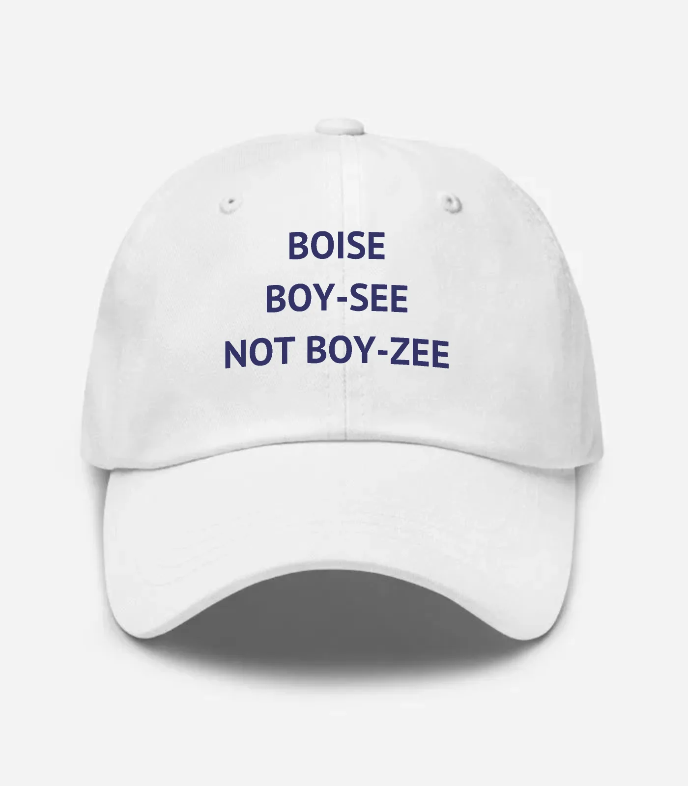 Boise Boy-see Not Boy-zee Hat - White