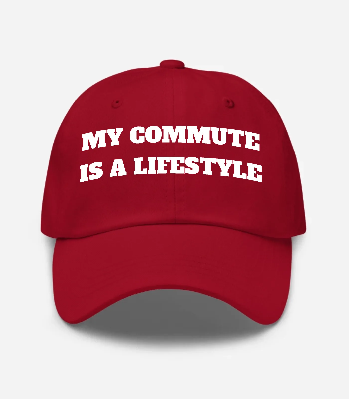 My Commute Is A Lifestyle Hat - Cranberry