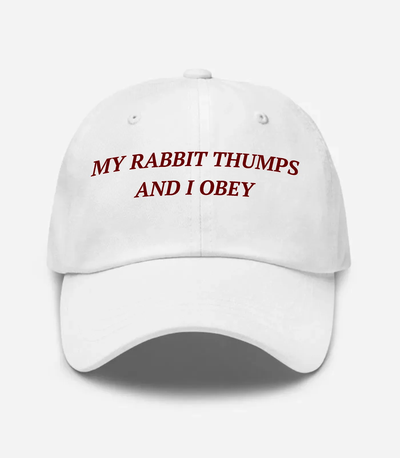 My Rabbit Thumps And I Obey Hat - White