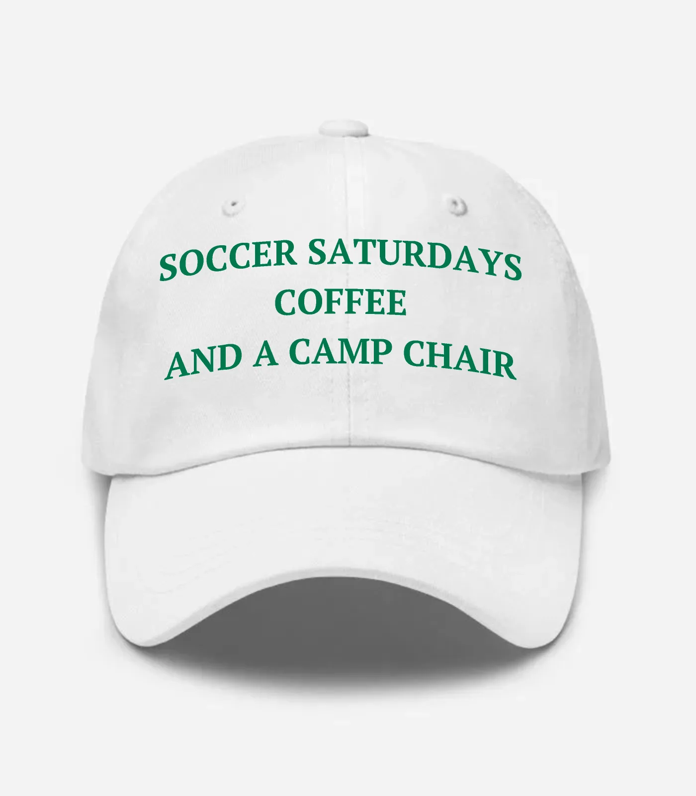 Soccer Saturdays Coffee And A Camp Chair Hat - White