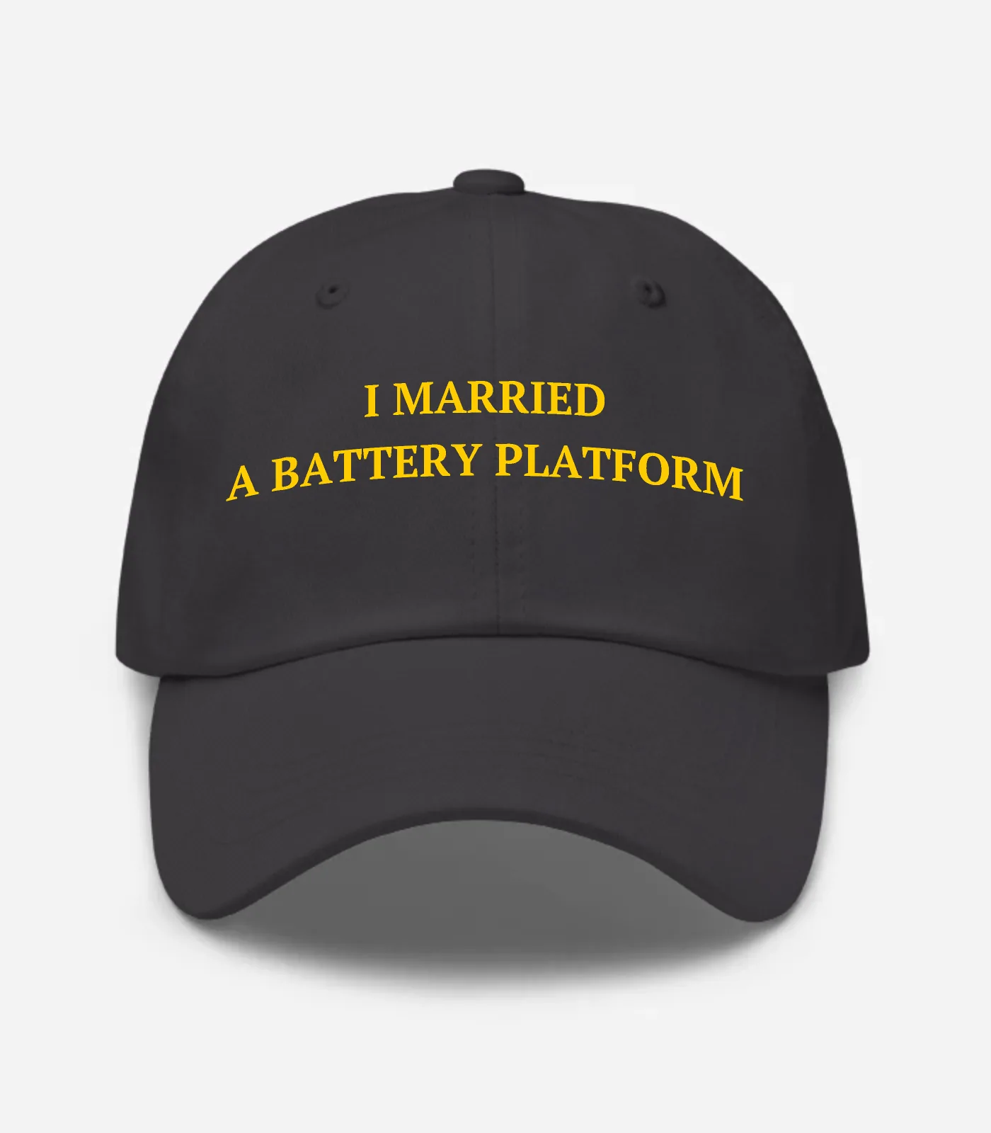 I Married A Battery Platform Hat
