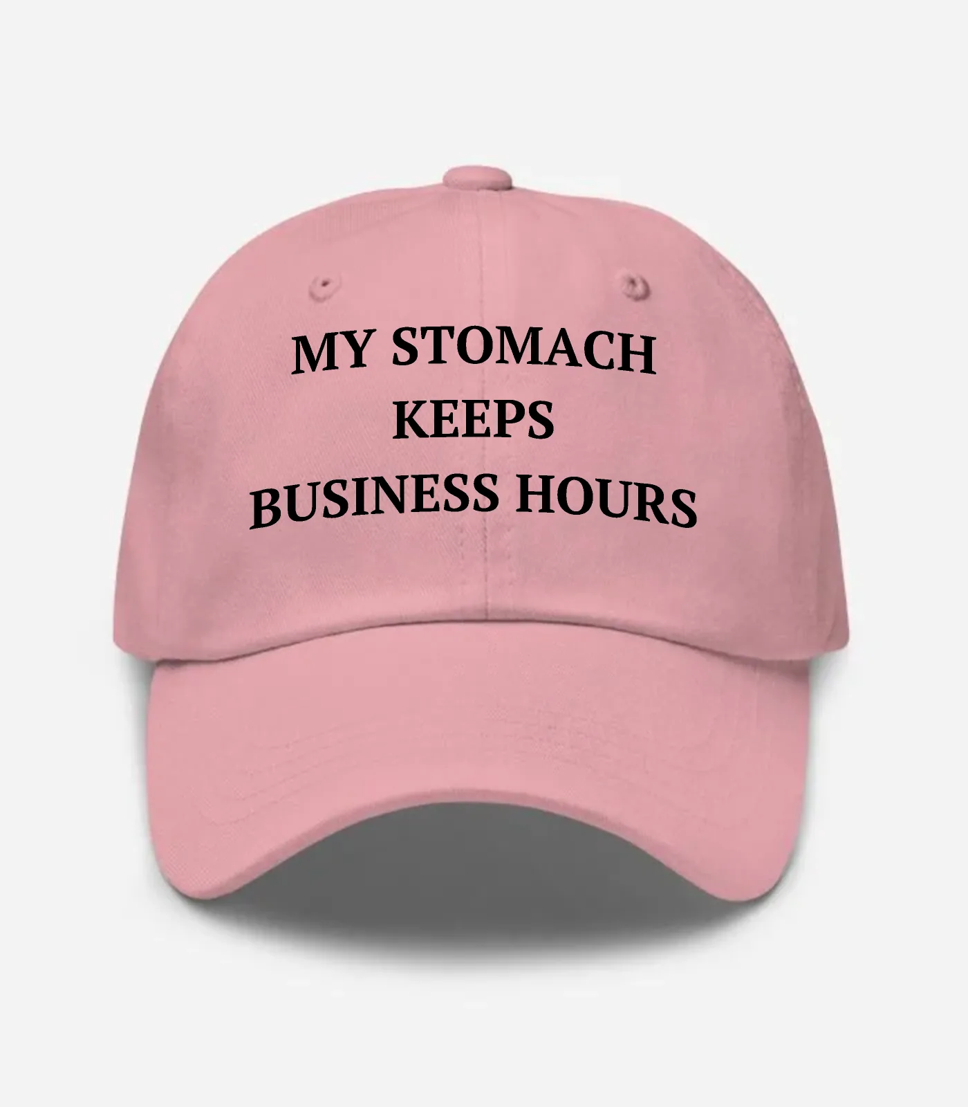My Stomach Keeps Business Hours Hat - Pink