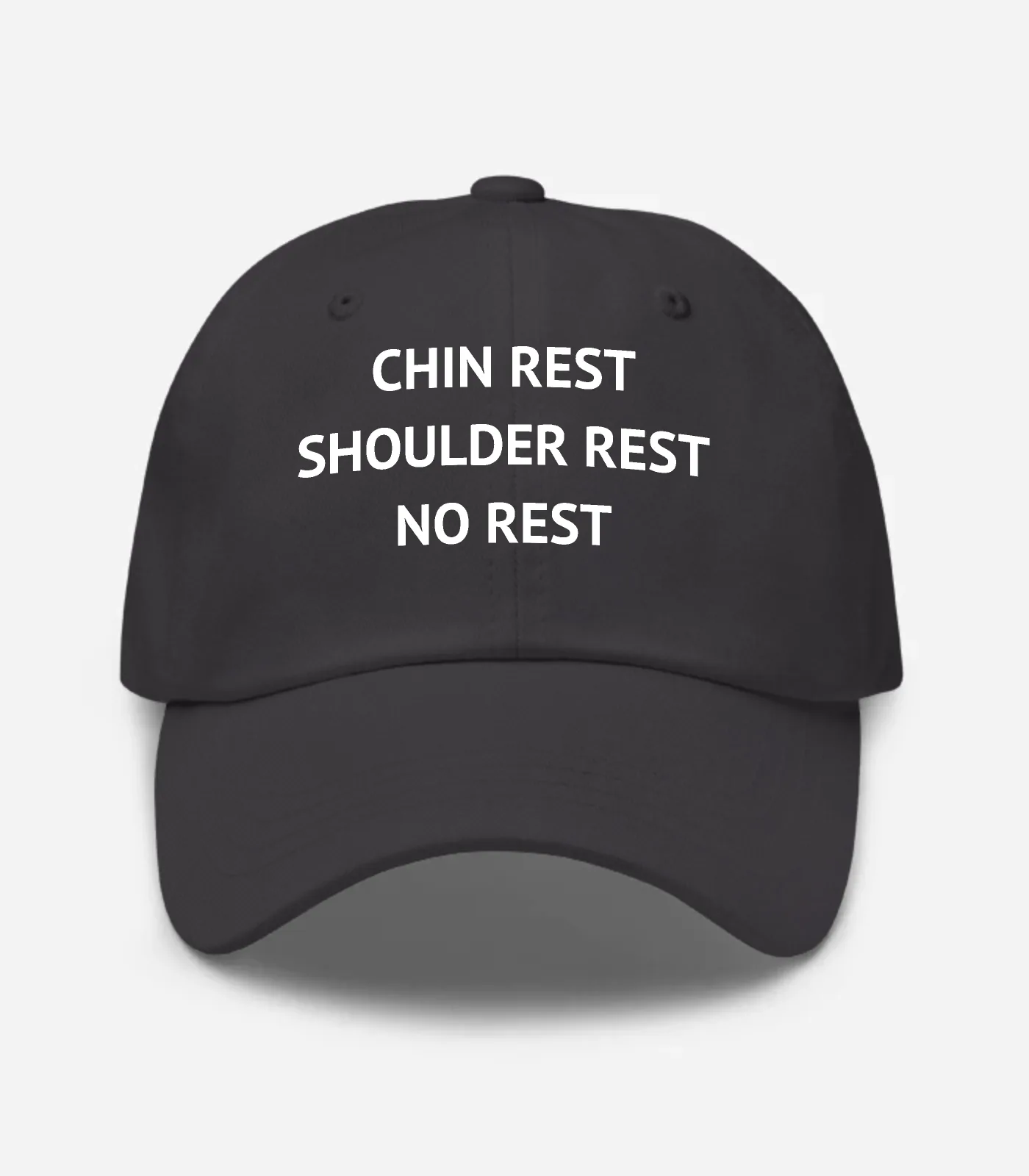 Chin Rest Shoulder Rest No Rest Hat - Dark Grey