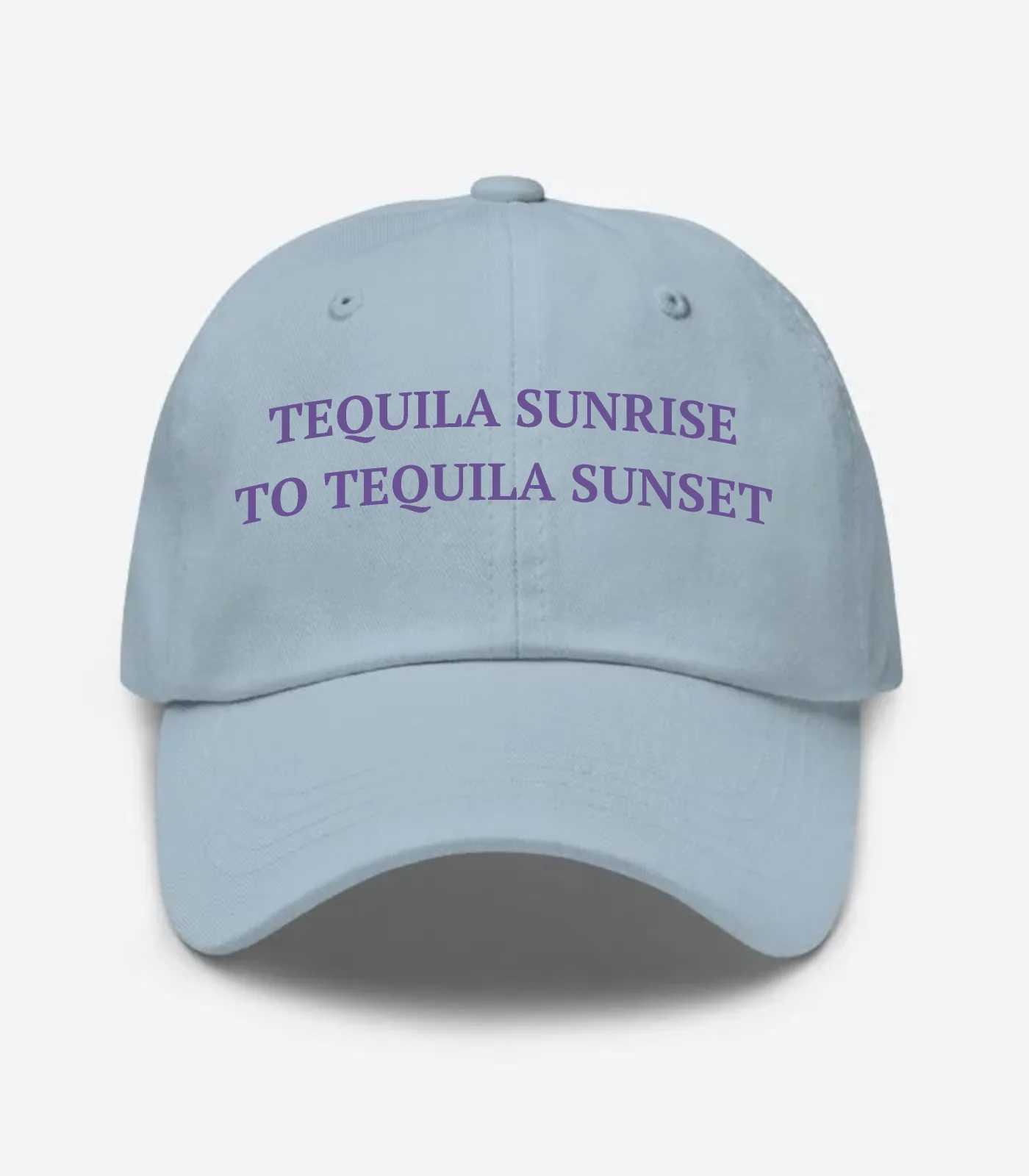Tequila Sunrise To Tequila Sunset Hat - Light Blue