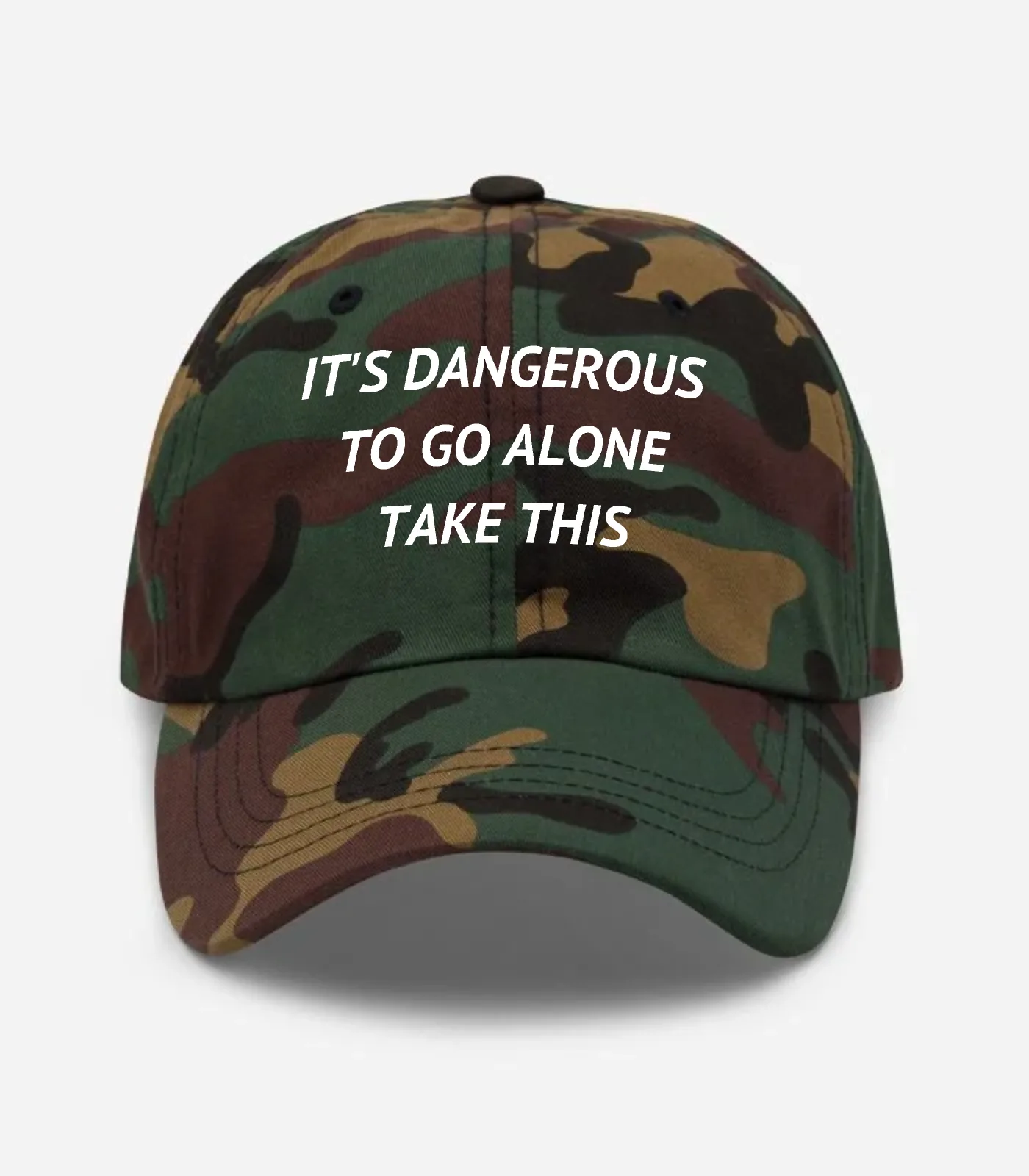 It's Dangerous To Go Alone Take This Hat - Green Camo