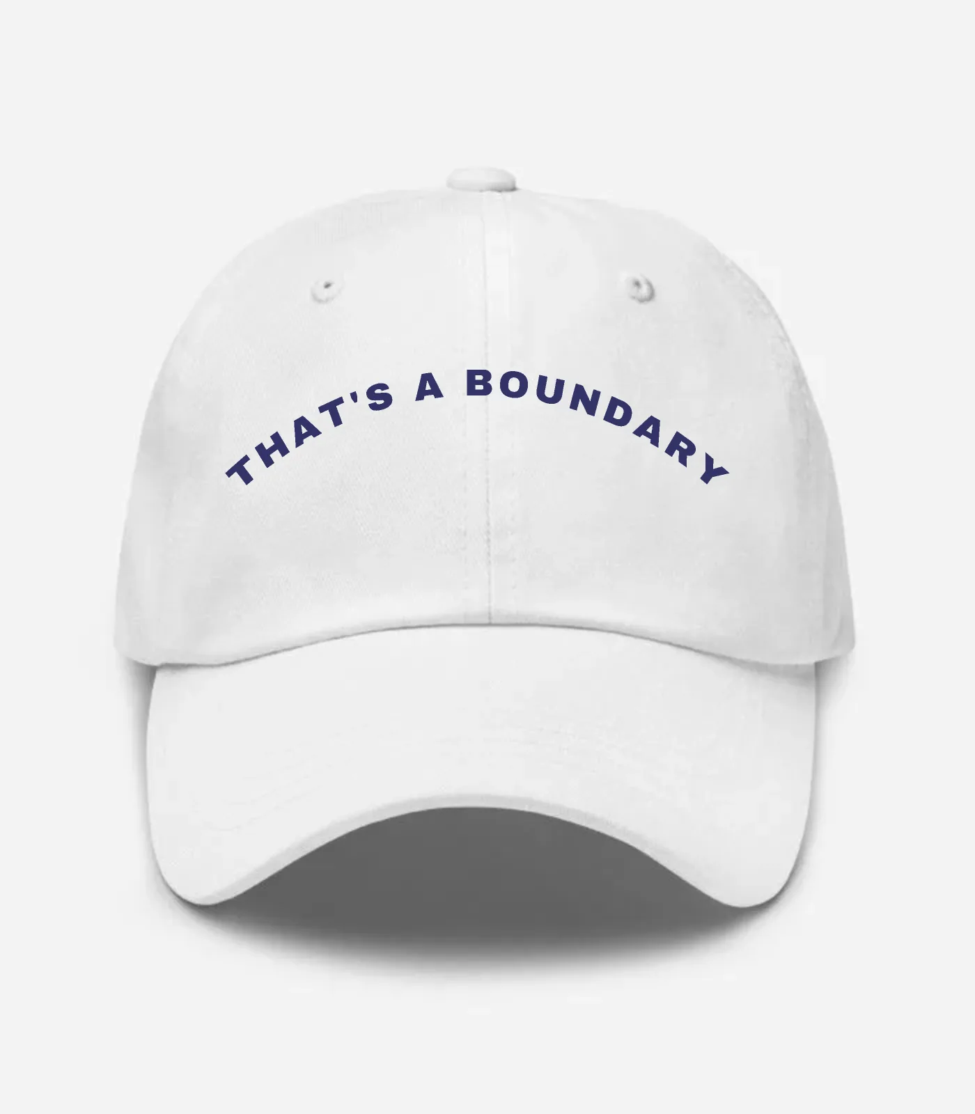 That's A Boundary Arched Hat - White