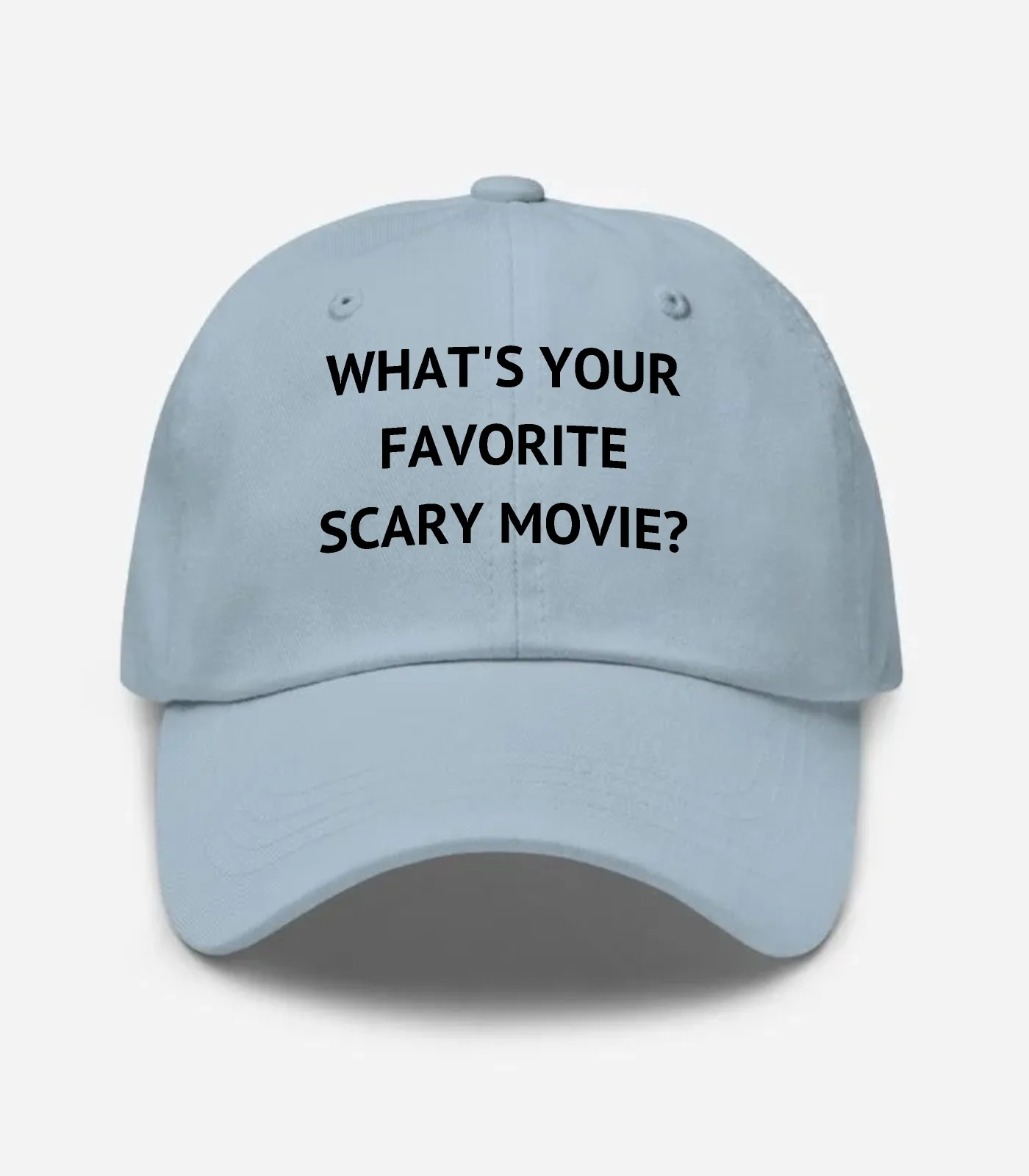 What's Your Favorite Scary Movie? Hat - Light Blue