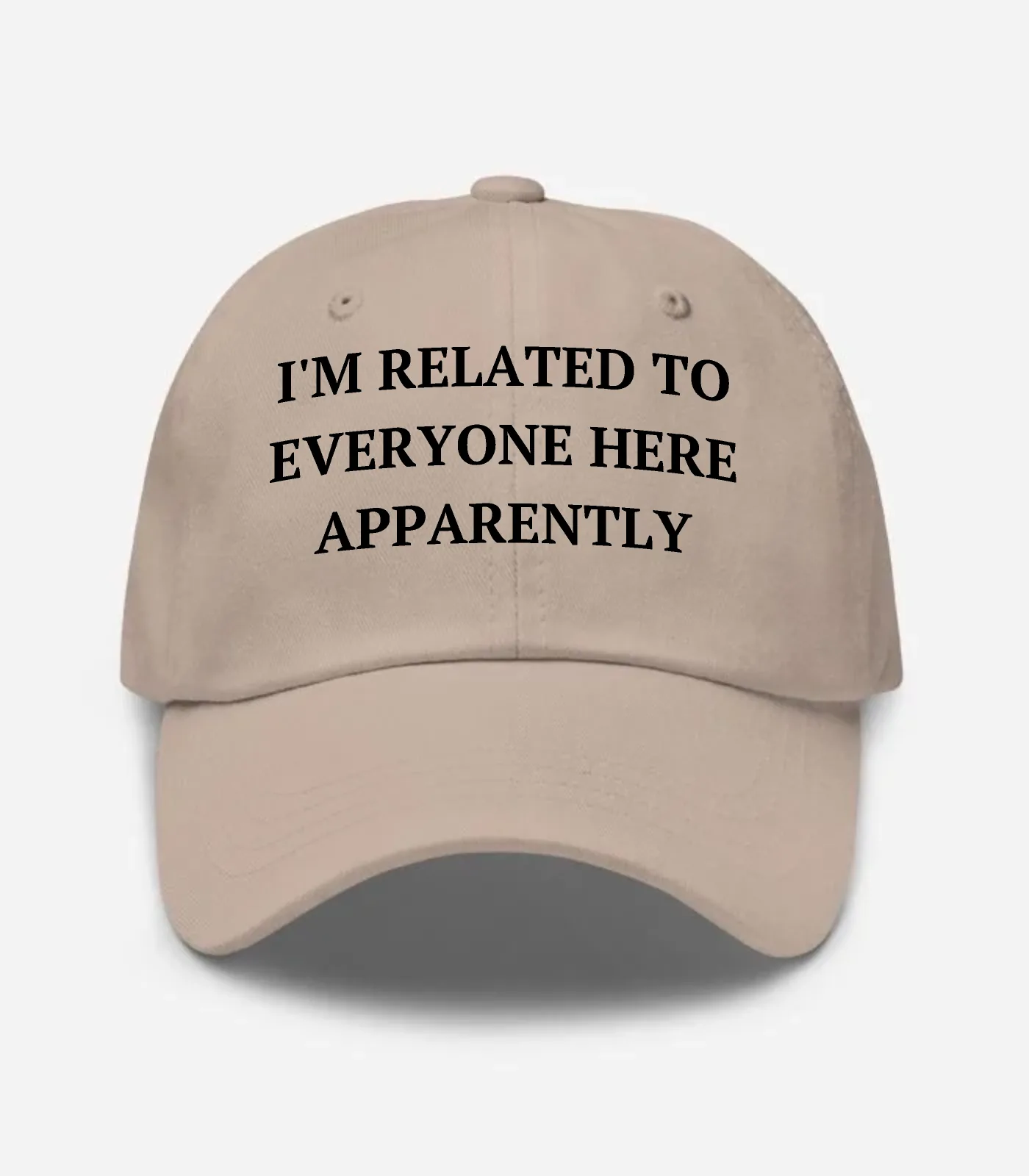 I'm Related To Everyone Here Apparently Hat - Stone