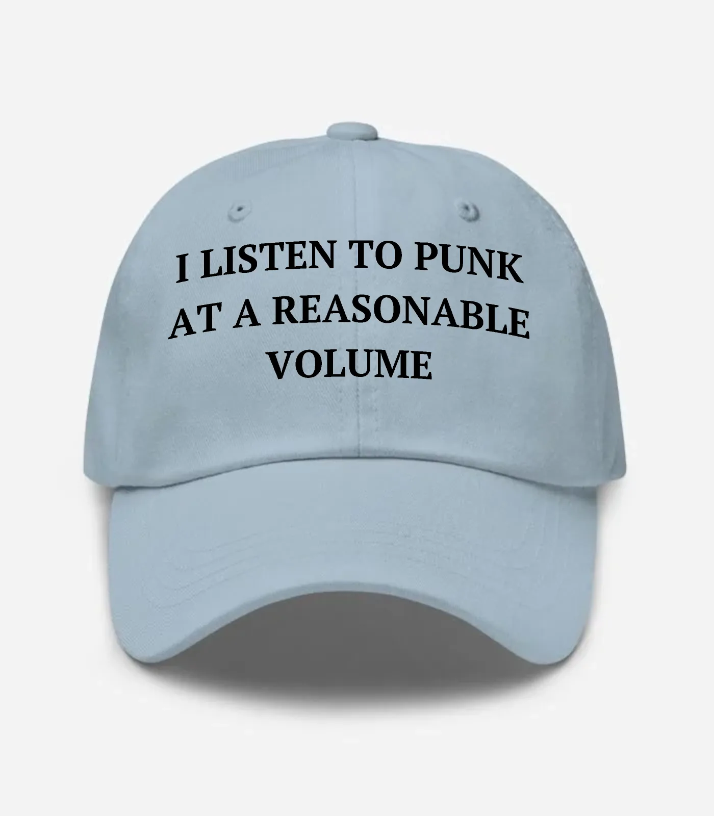 I Listen To Punk At A Reasonable Volume Hat - Light Blue
