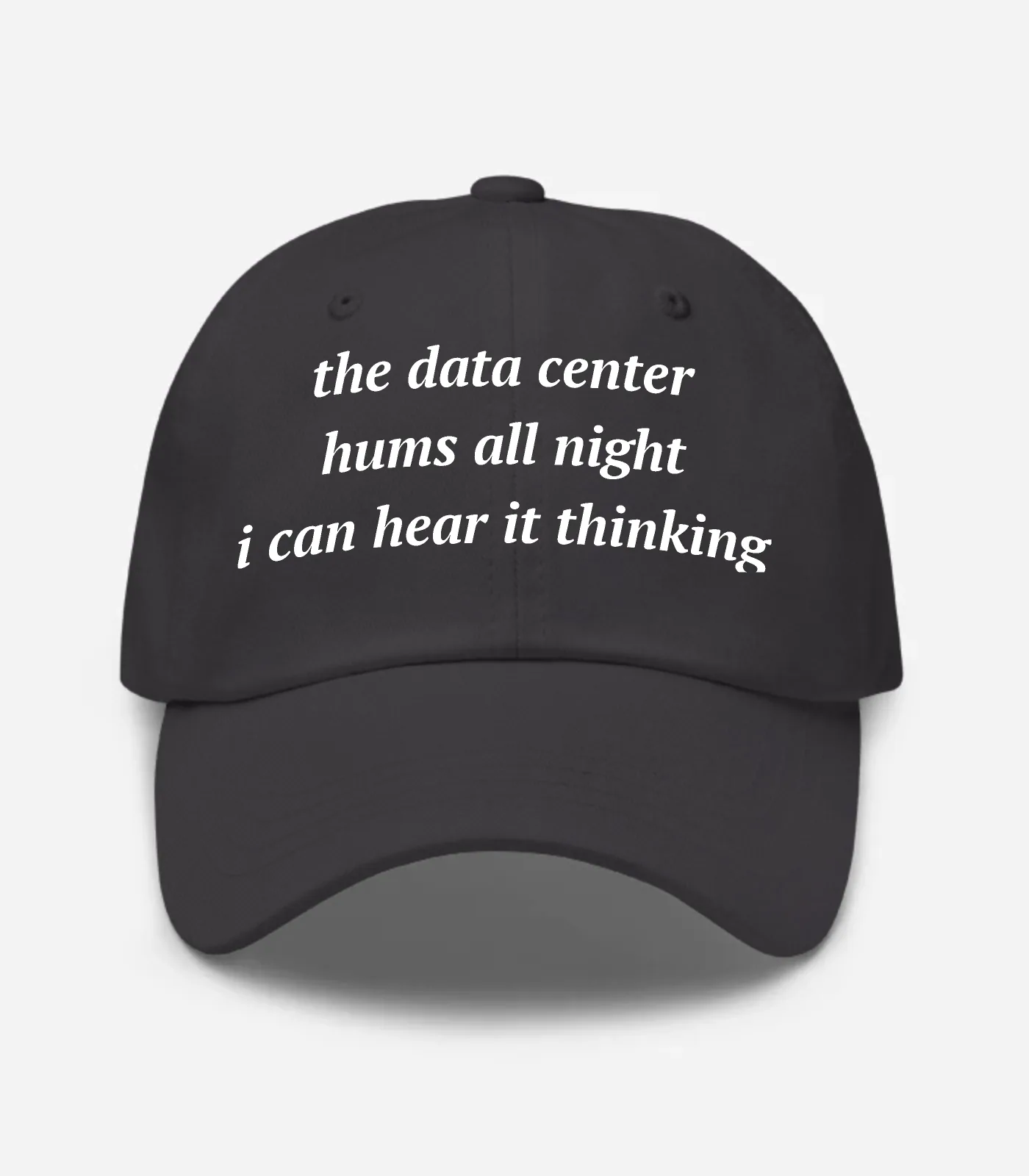 The Data Center Hums All Night I Can Hear It Thinking Hat - Dark Grey