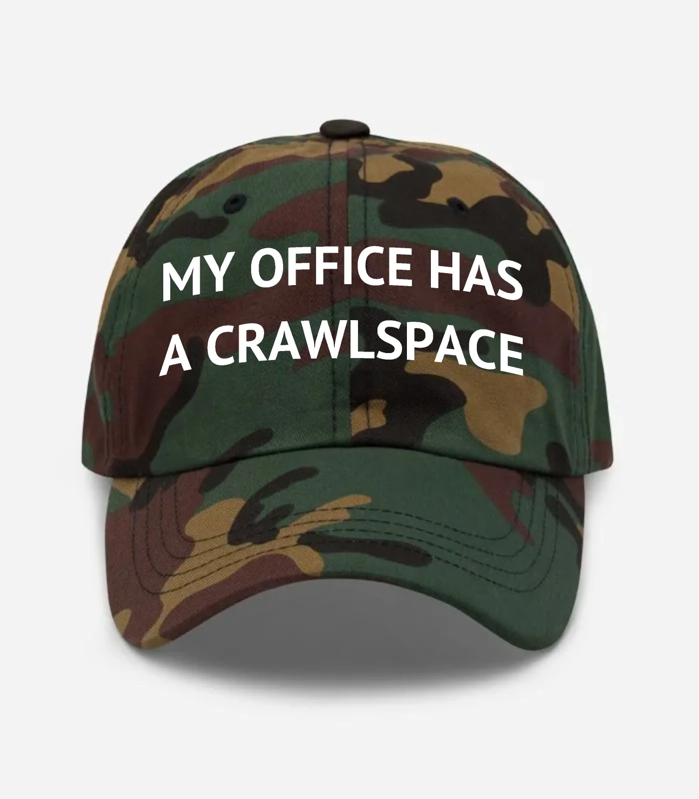 My Office Has A Crawlspace Hat - Green Camo