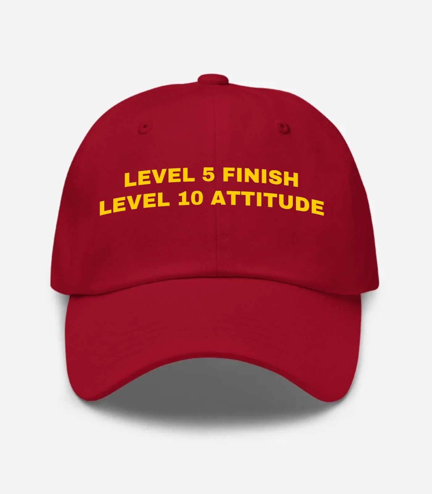 Level 5 Finish Level 10 Attitude Hat - Cranberry