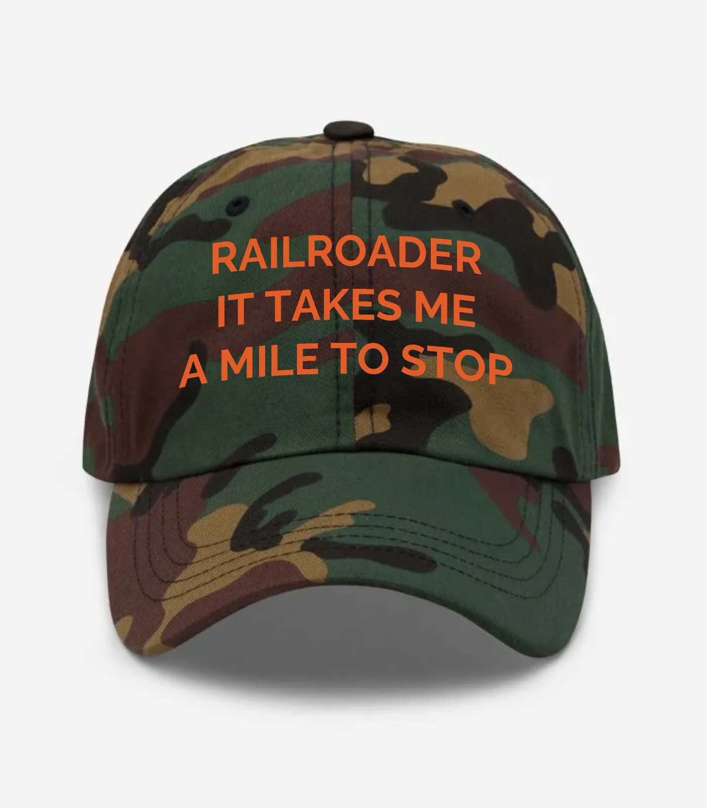 Railroader It Takes Me A Mile To Stop Hat - Green Camo