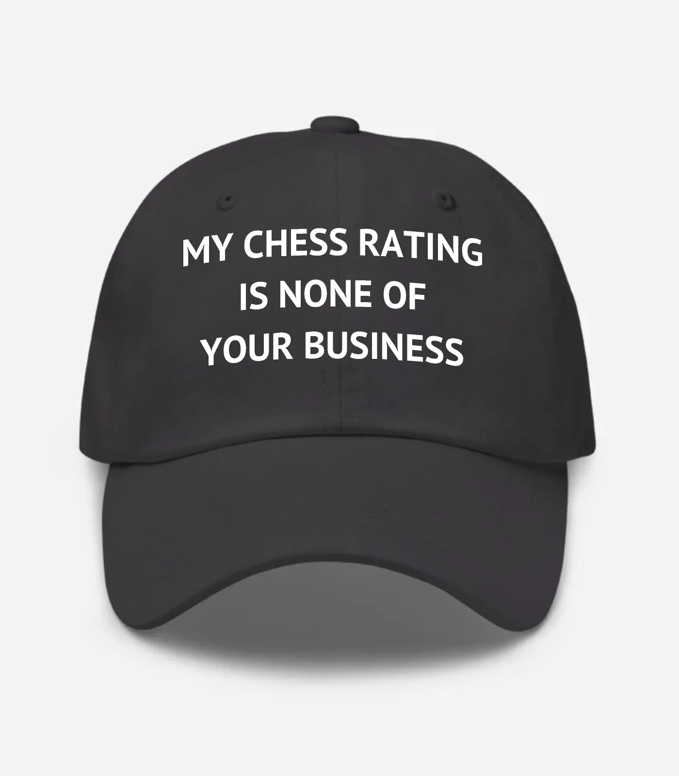 My Chess Rating Is None Of Your Business Hat - Dark Grey