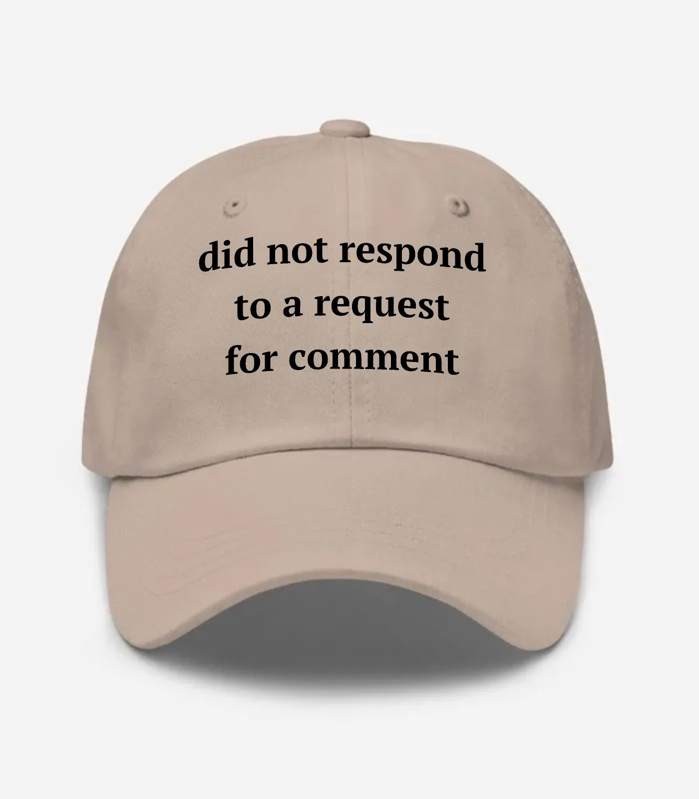 Did Not Respond To A Request For Comment Hat - Stone