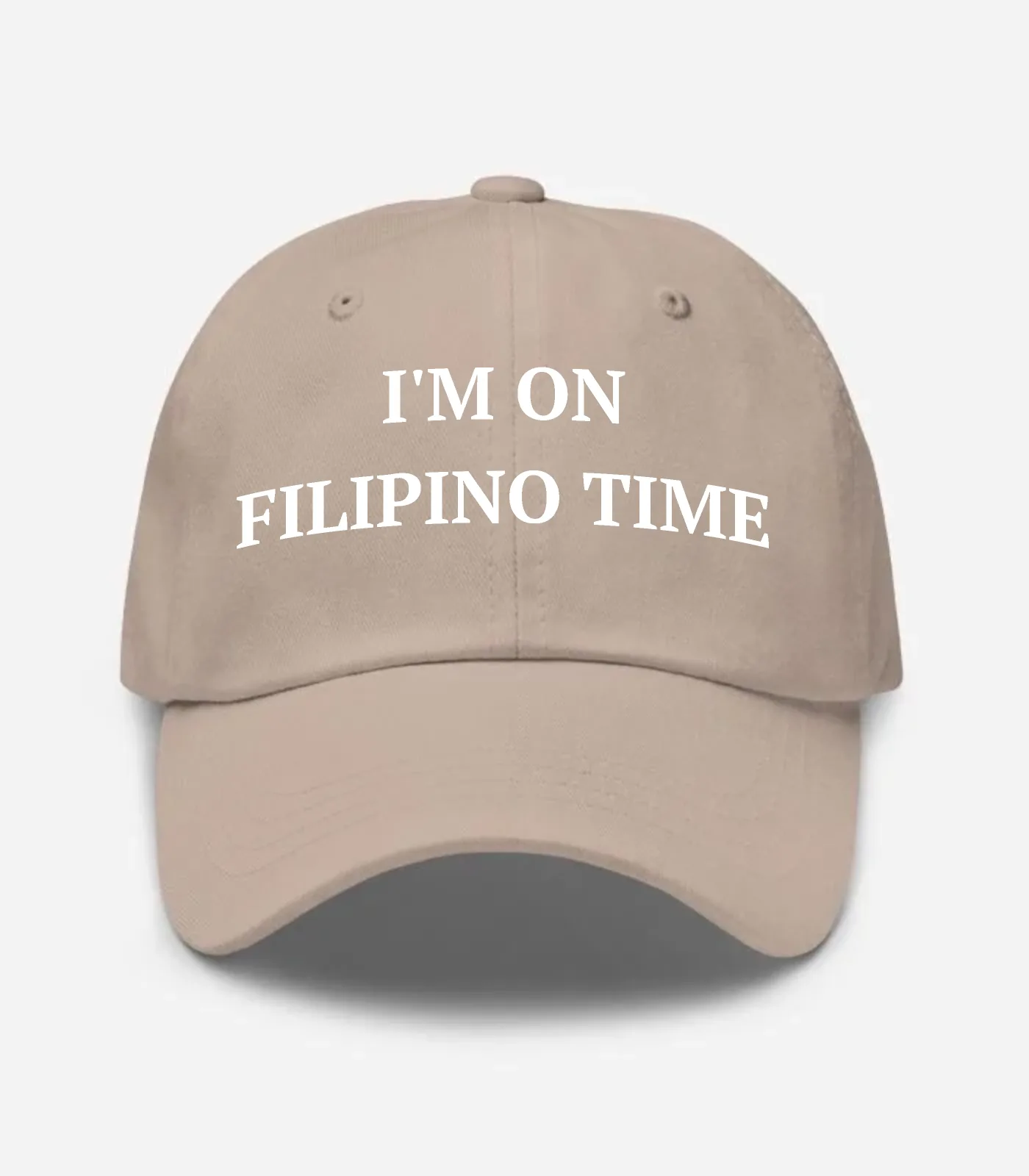 I'm On Filipino Time Hat - Stone
