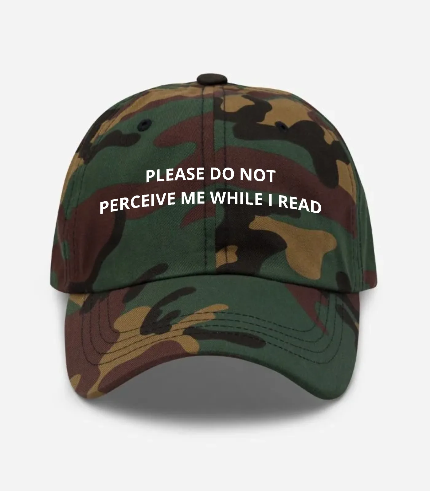 Please Do Not Perceive Me W... Hat - Green Camo
