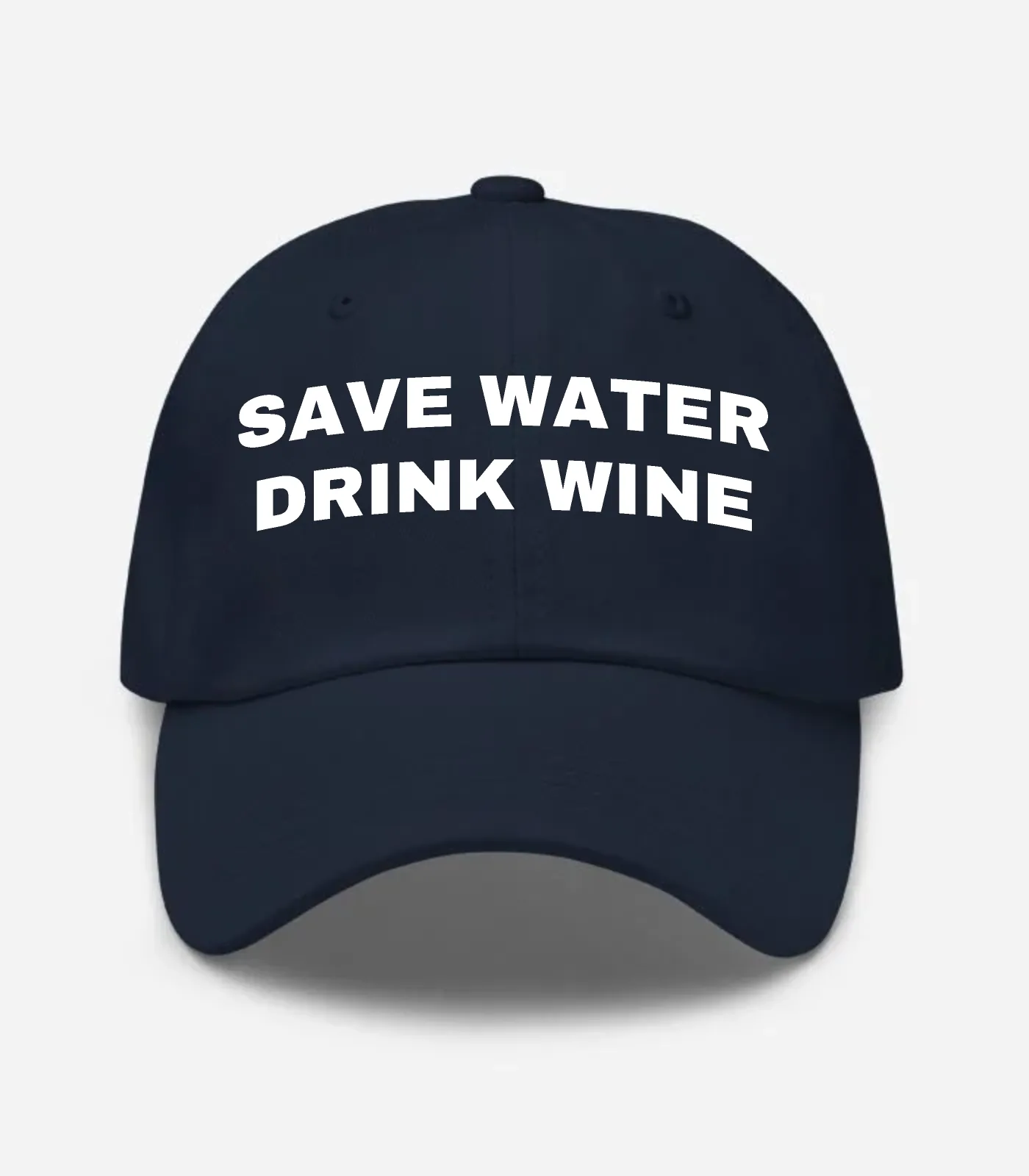Save Water Drink Wine Hat - Navy