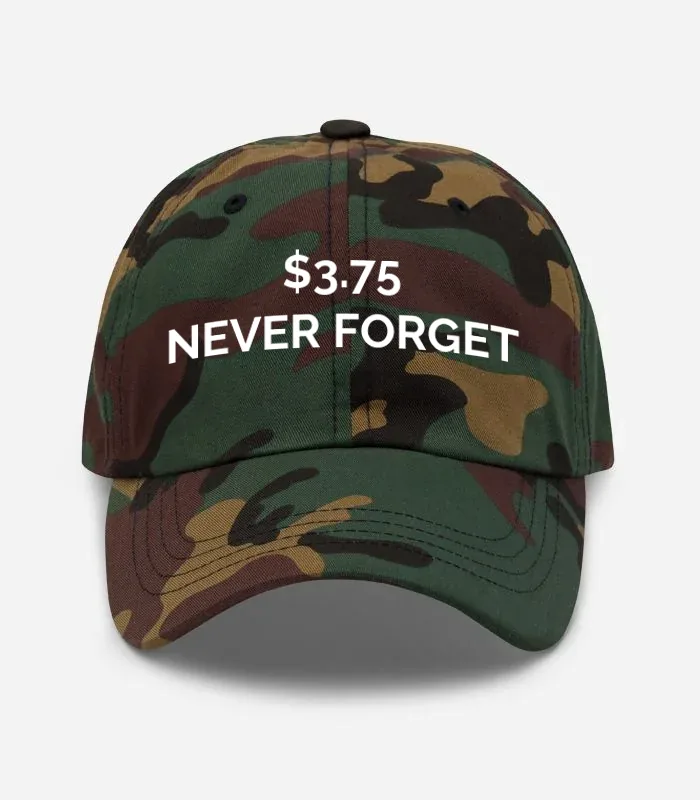 $3.75 Never Forget Hat - Green Camo