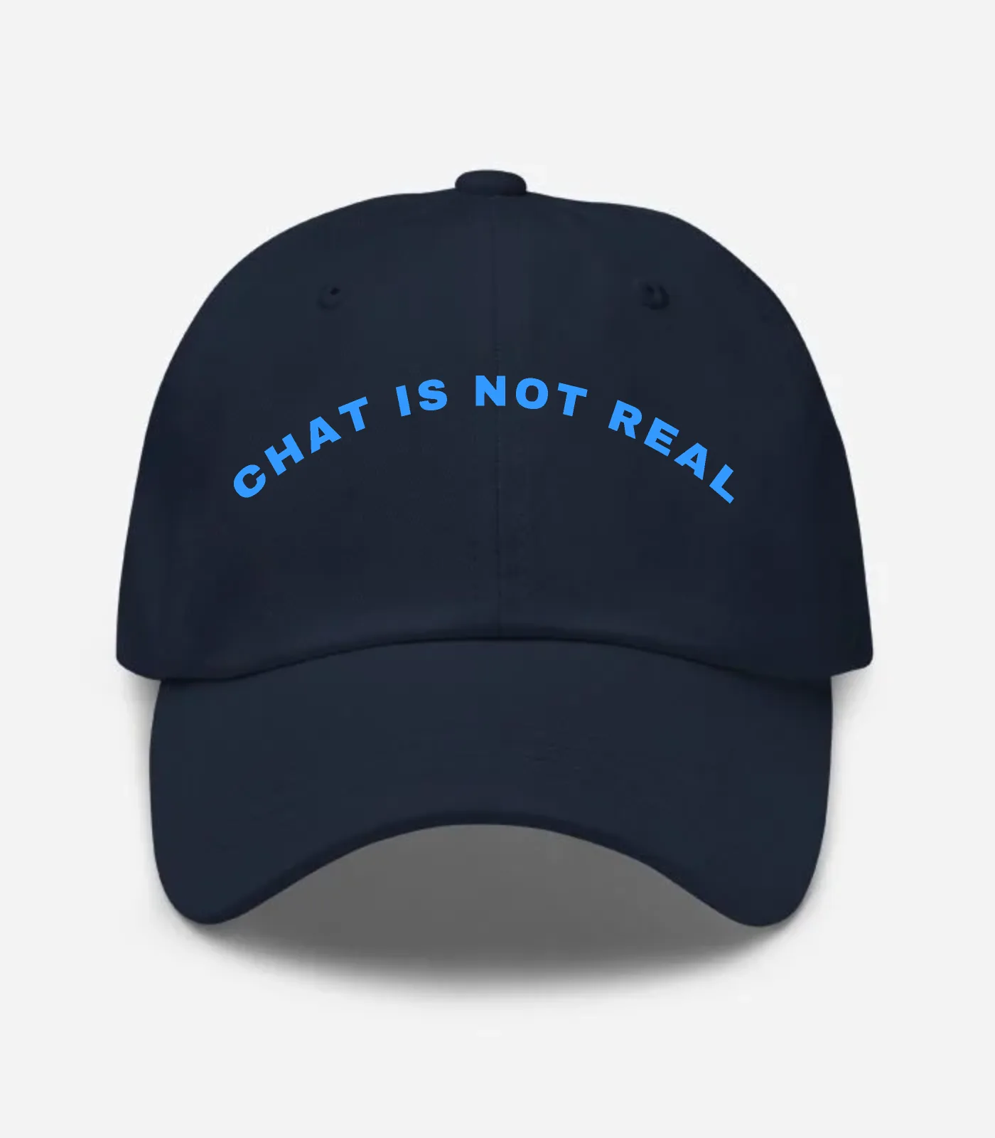 Chat Is Not Real Arched Hat - Navy