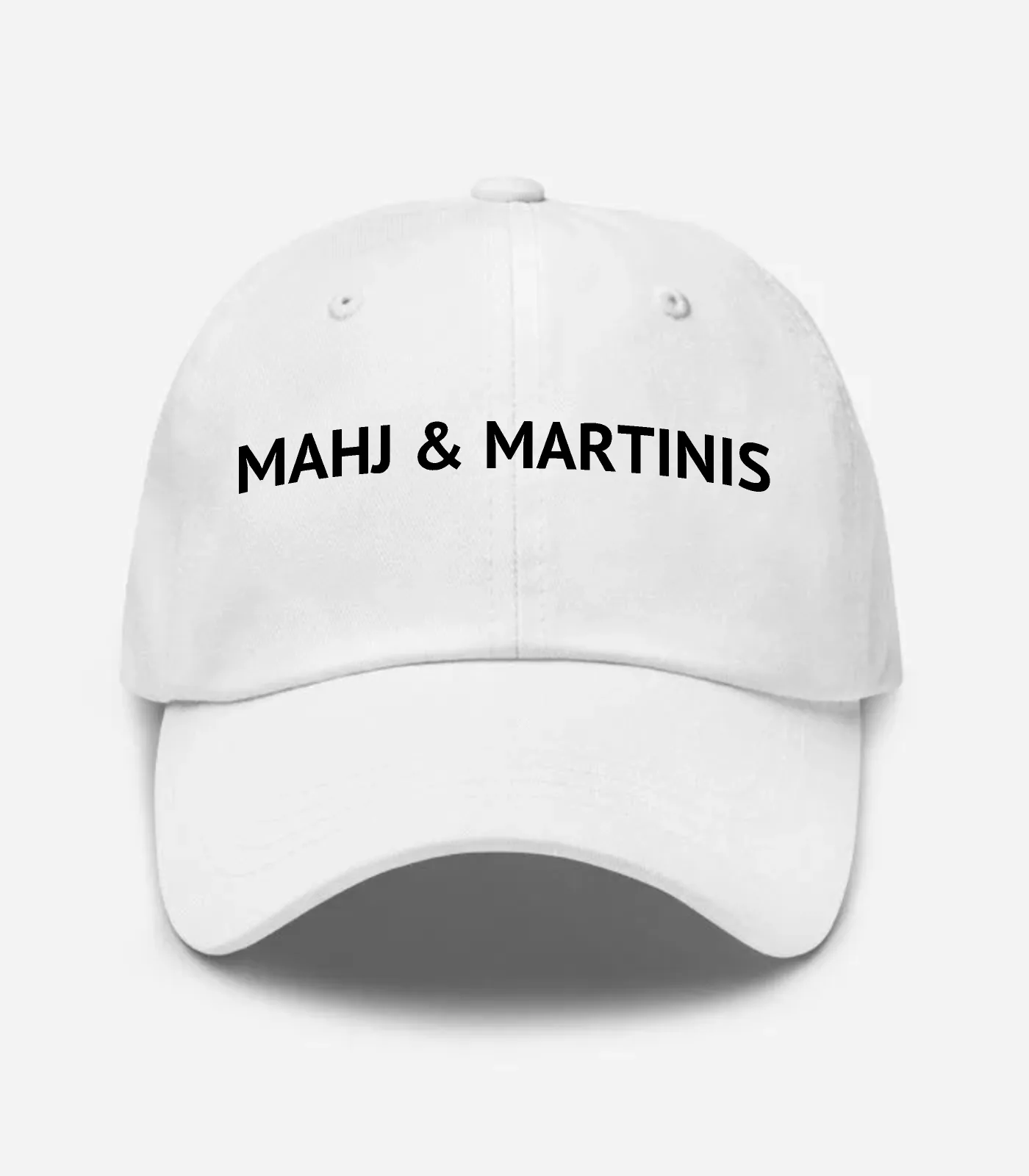 Mahj & Martinis Hat - White