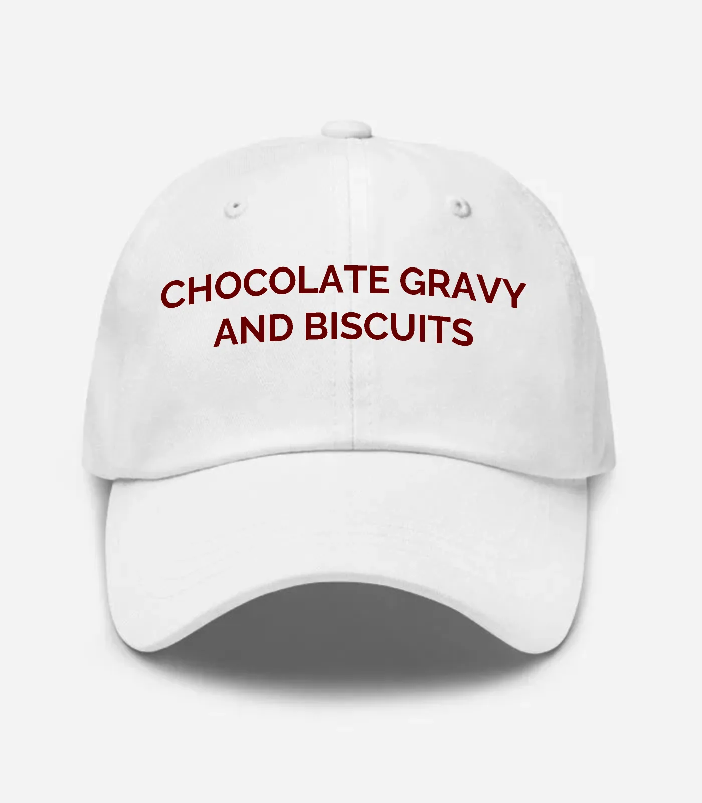 Chocolate Gravy And Biscuits Hat - White