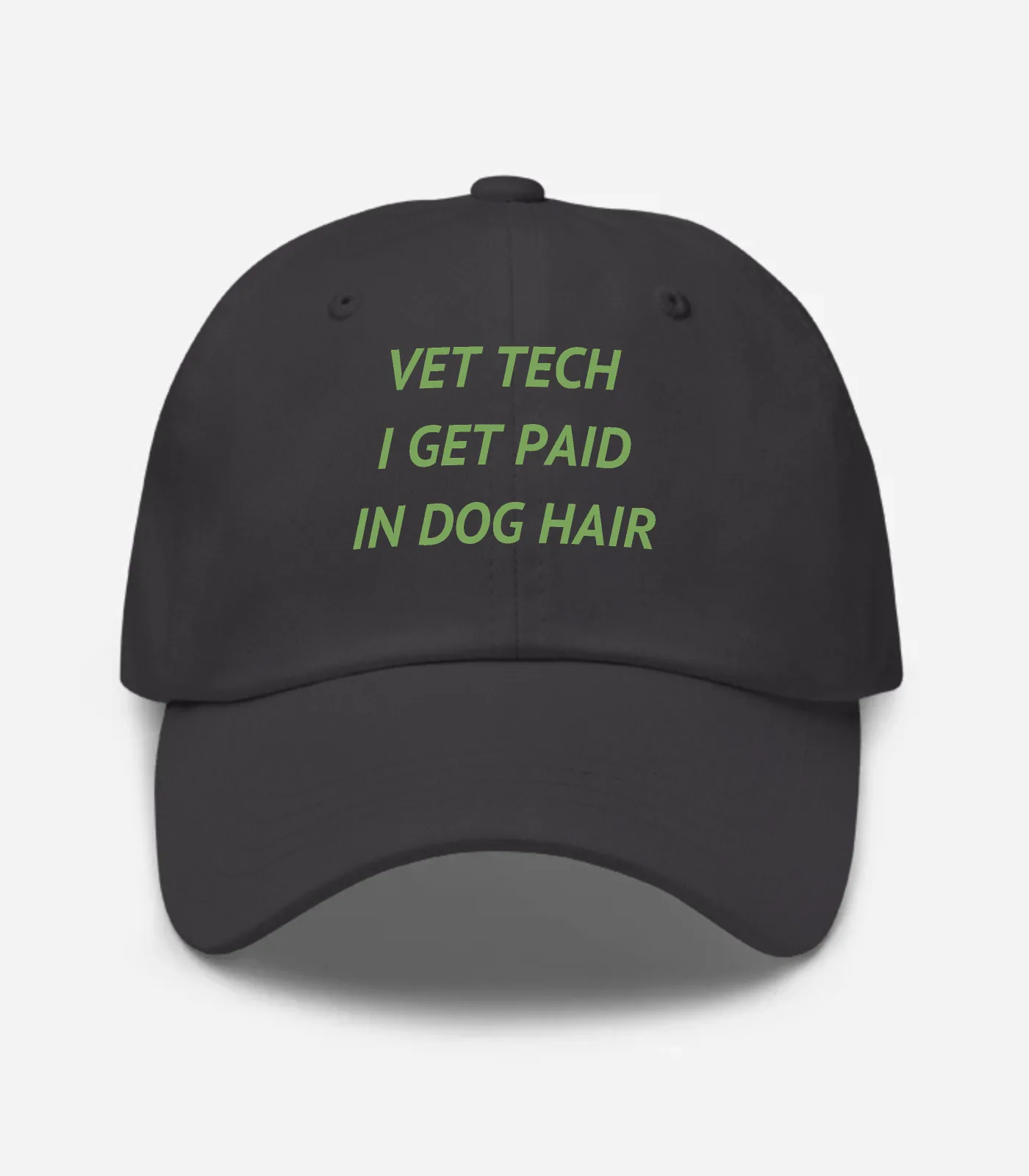 Vet Tech I Get Paid In Dog Hair Hat - Dark Grey