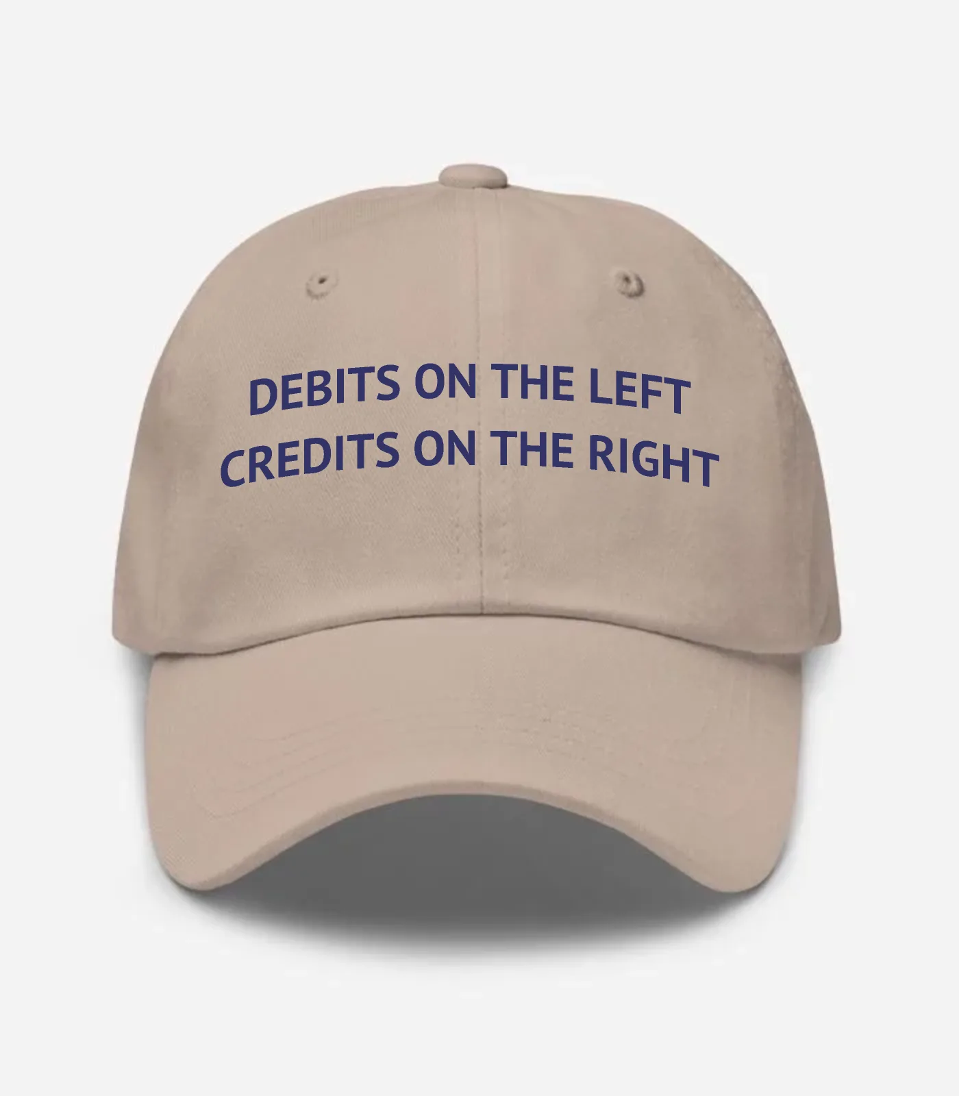 Debits On The Left Credits On The Right Hat - Stone
